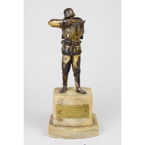 3.Reich Figurenskulptur der Wehrmacht - Schießpreis Auszeichnung