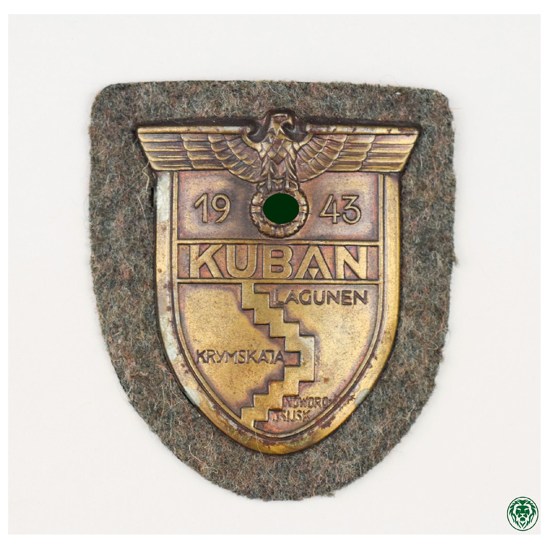 Kuban Ärmelschild 1943 mit Papierabdeckung