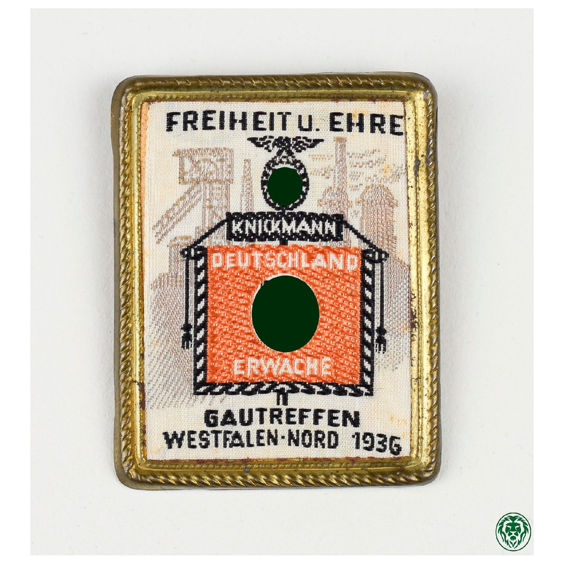 Abzeichen NSDAP "Gautreffen Freiheit u. Ehre Westfalen Nord 1936" Gelsenkirchen