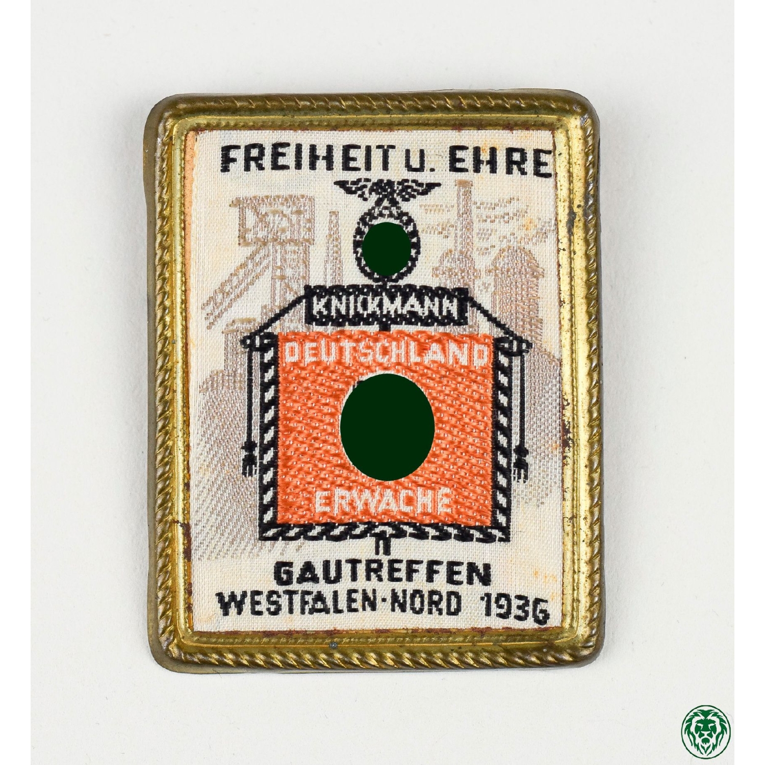 Abzeichen NSDAP "Gautreffen Freiheit u. Ehre Westfalen Nord 1936" Gelsenkirchen