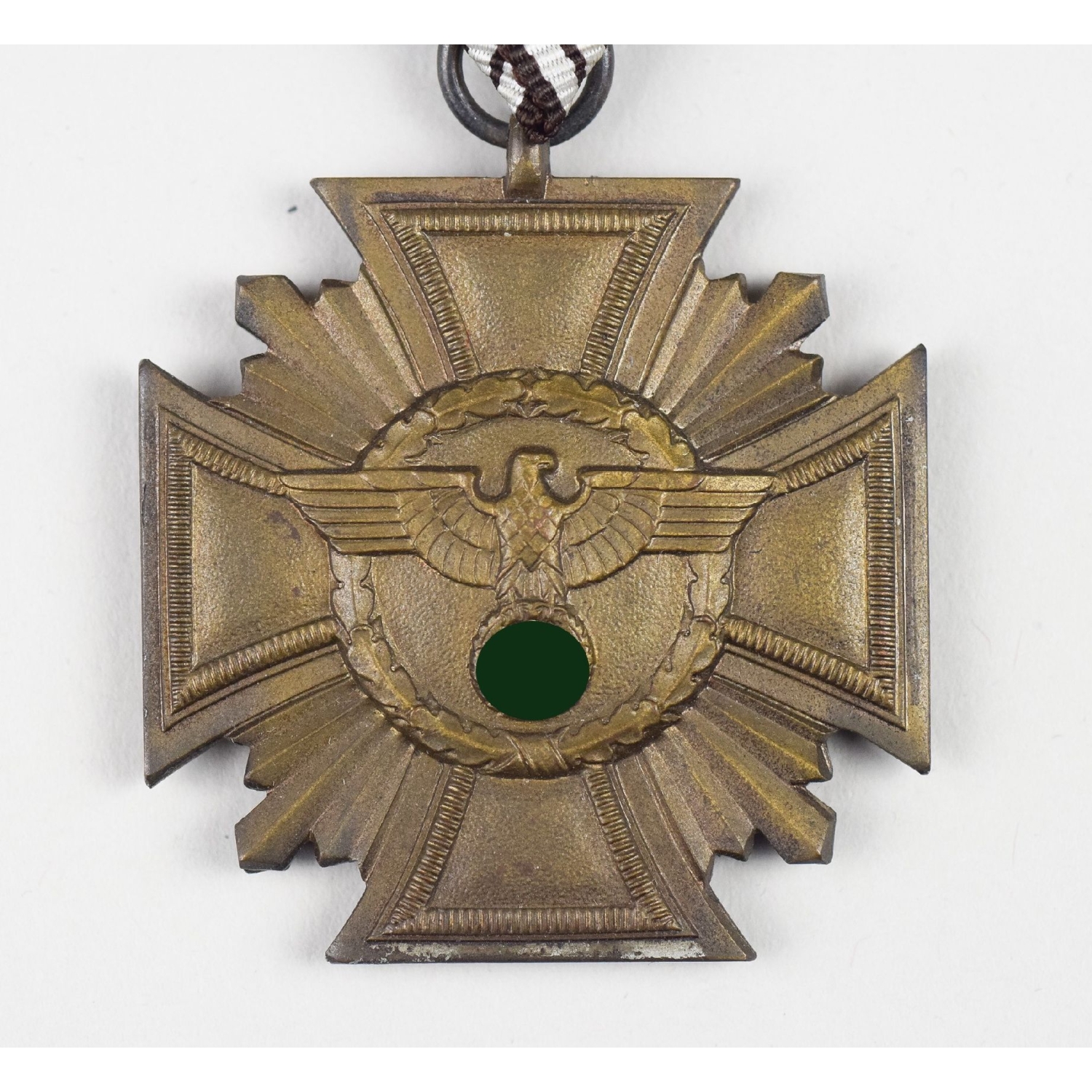 NSDAP Dienstauszeichnung in Bronze am Dreieck-Band Herst.10