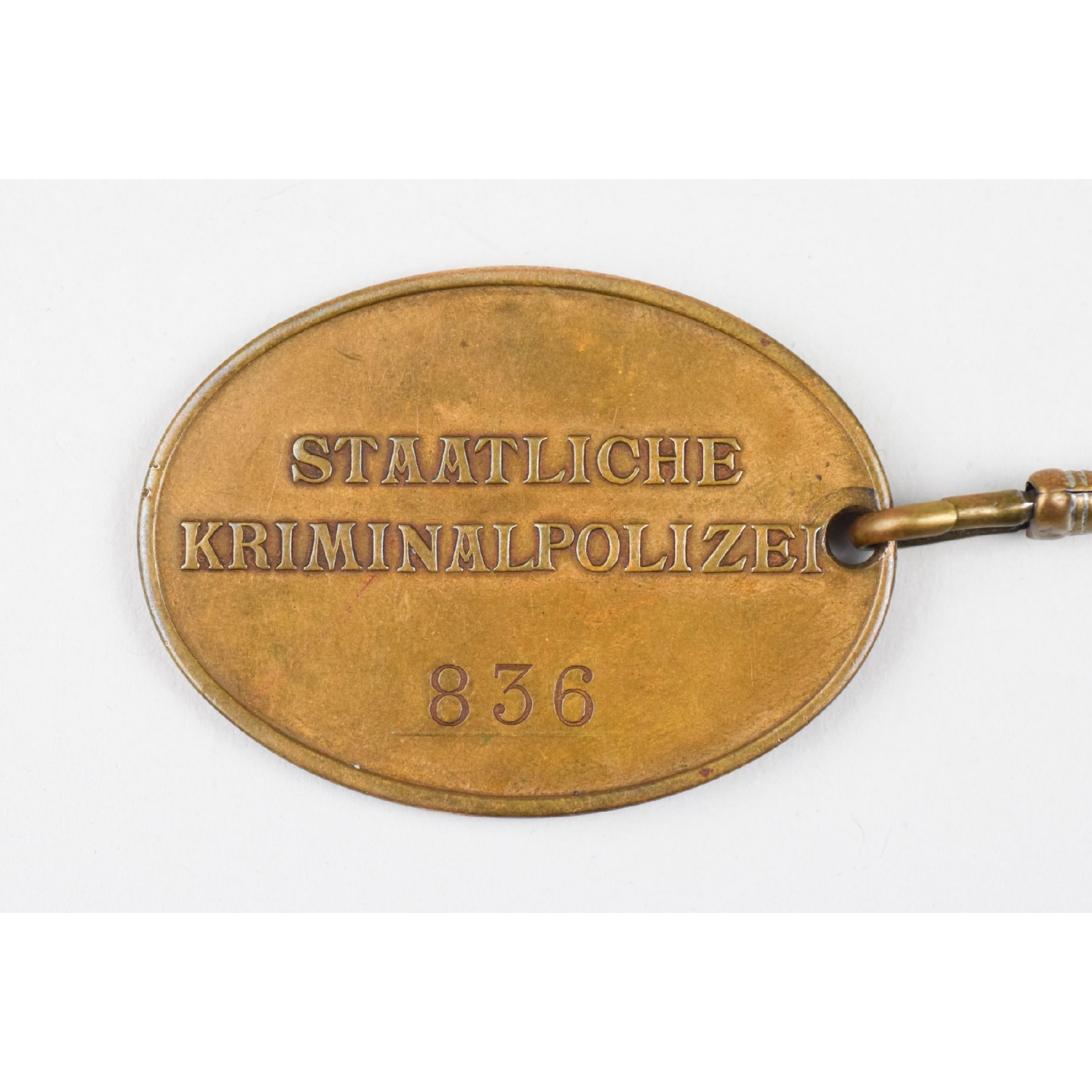 3.Reich Polizei Dienstmarke "Staatliche Kriminalpolizei" Nr.836