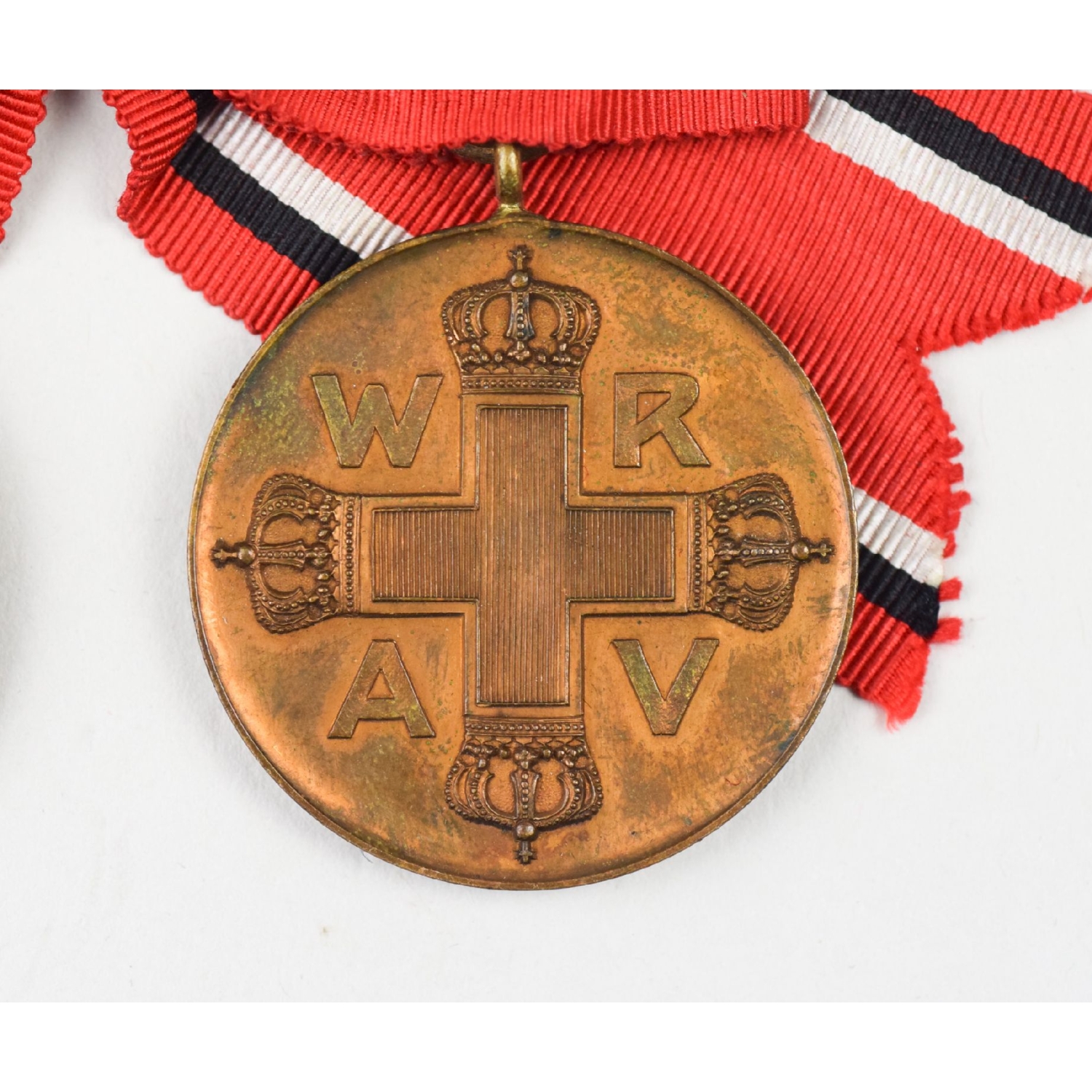 Preußen 2er Schleife Rote Kreuz Medaille 2. und 3.Klasse 1898