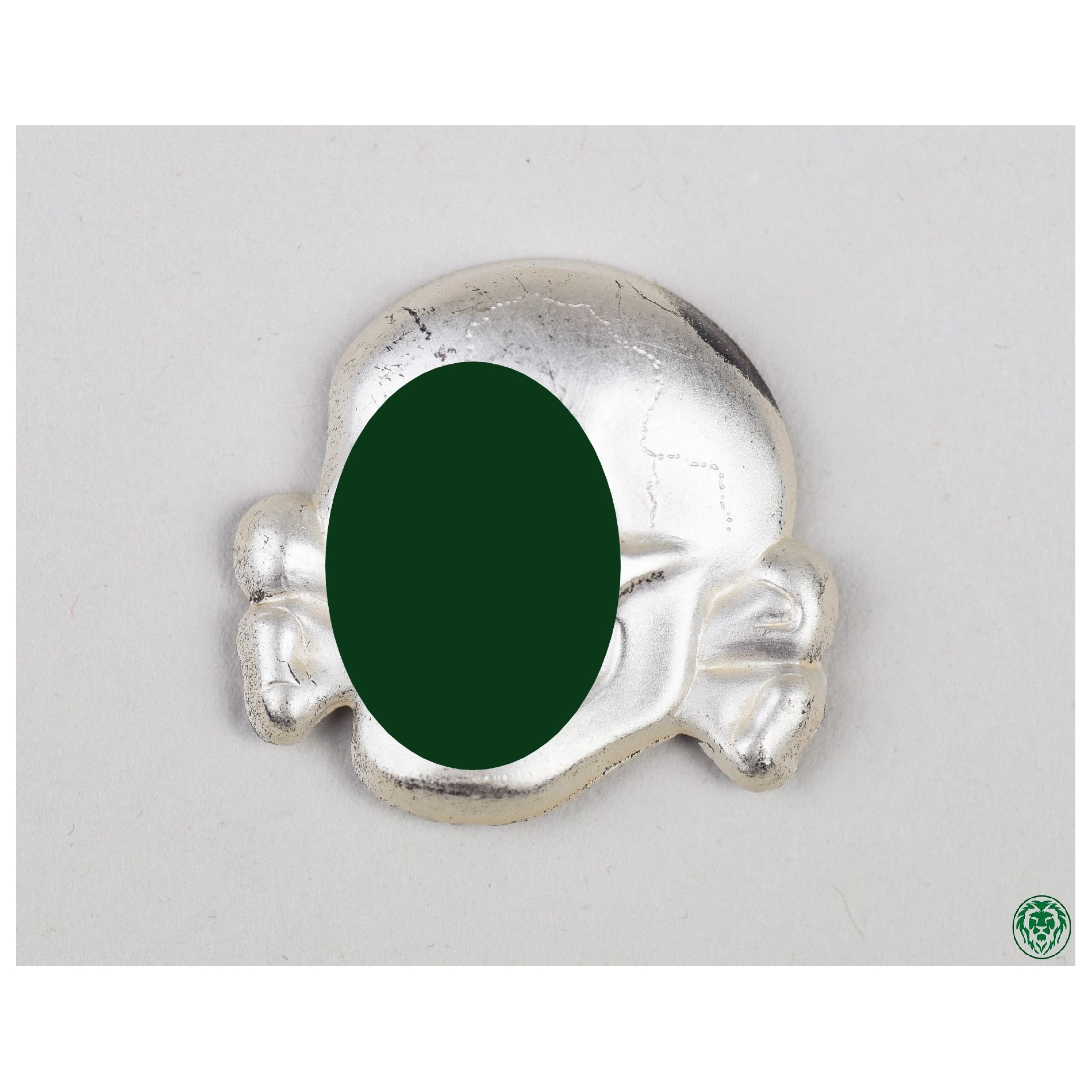 Totenkopf für die SS-Schirmmütze in Aluminium