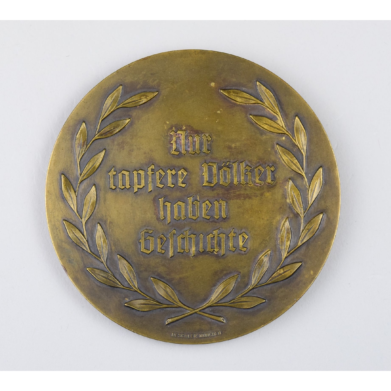 Große Bronze Medaille "Reichsparteitag 1940" Herst. Deschler München Richard Klein