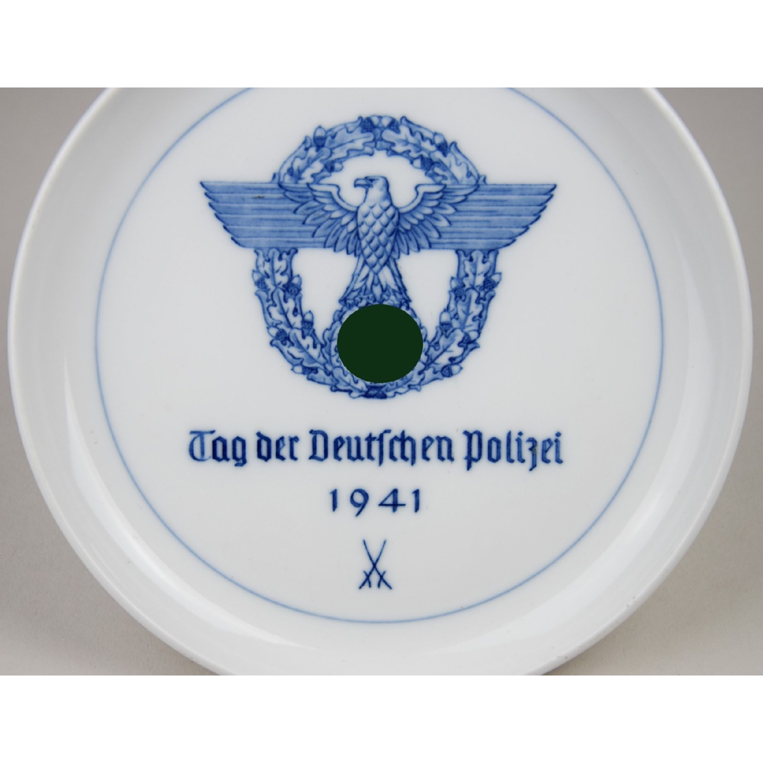 Meissen Porzellanteller "Tag der Deutschen Polizei" 1941