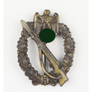 Infanterie Sturmabzeichen in Bronze hohl mit Herst. Markierung "S.H.u.C.o" selten!