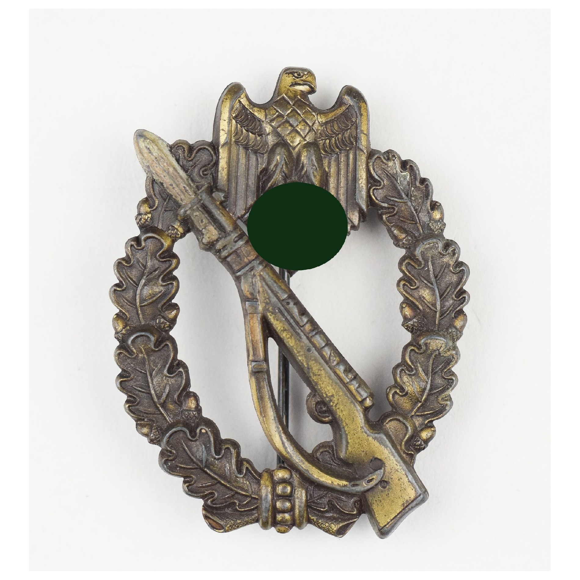 Infanterie Sturmabzeichen in Bronze hohl mit Herst. Markierung "S.H.u.C.o" selten!