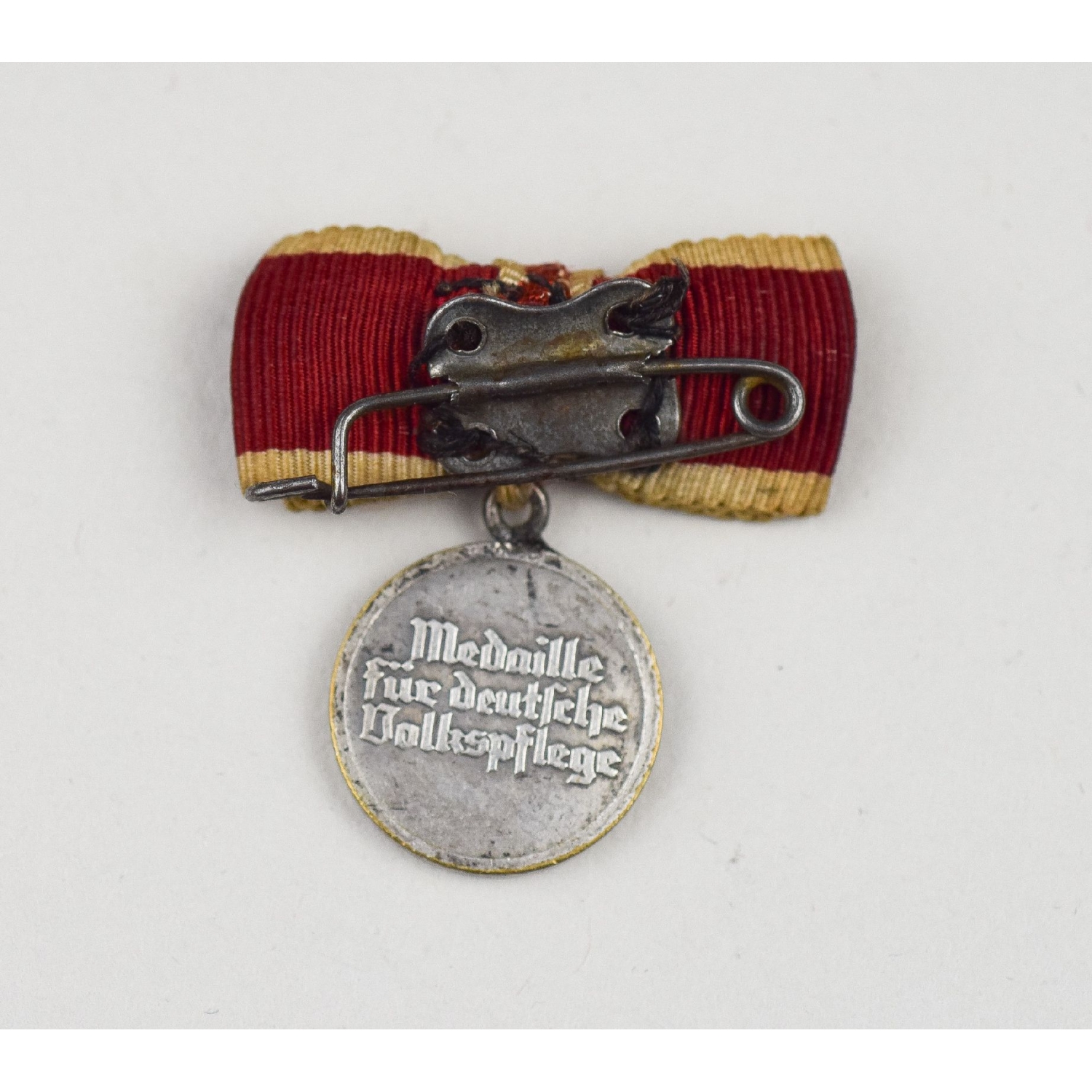 Miniatur Deutsche Volkspflege Medaille am Band an Damenschleife