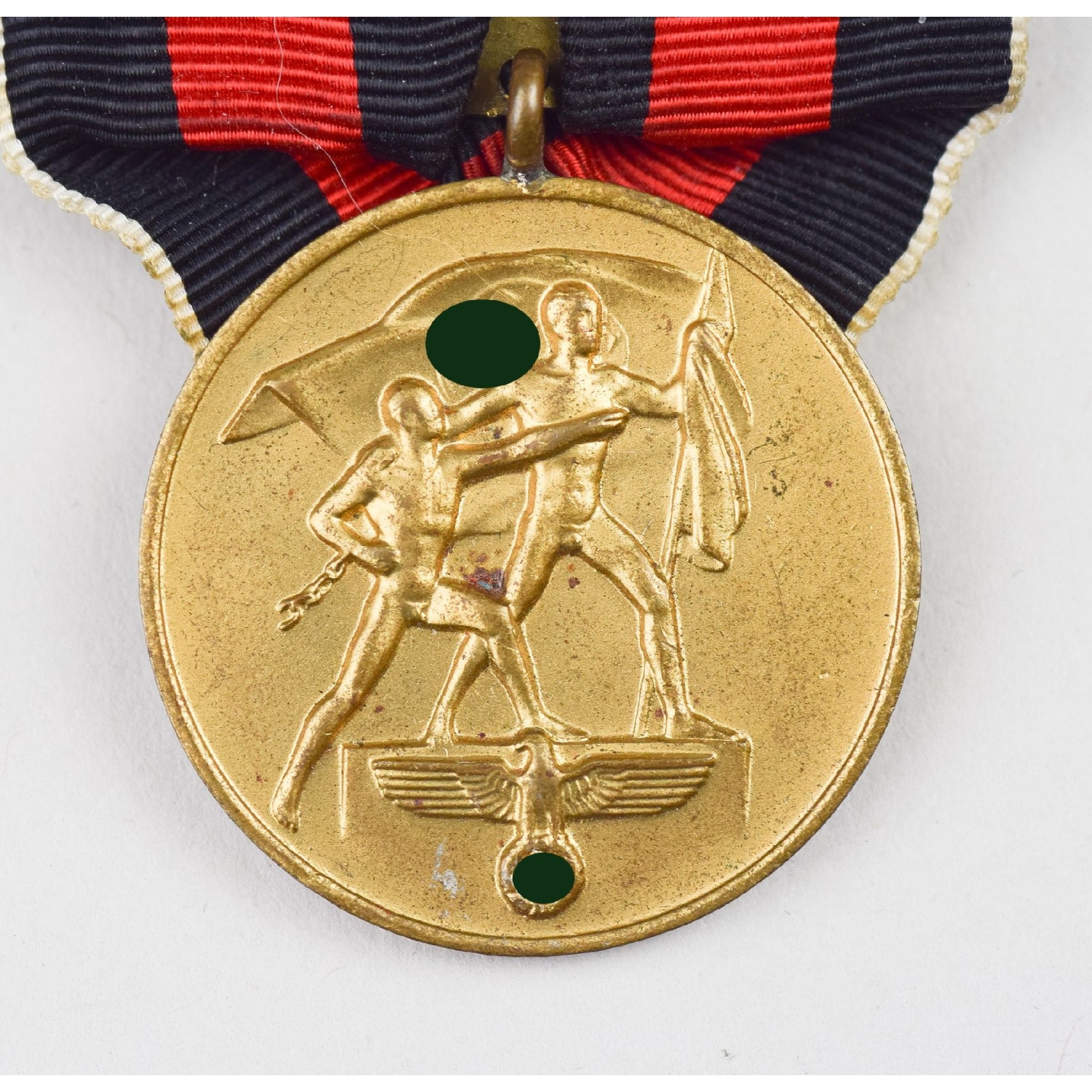 Einzelspange Oktobermedaille Sudetenland Mit Prager Burg Auflage