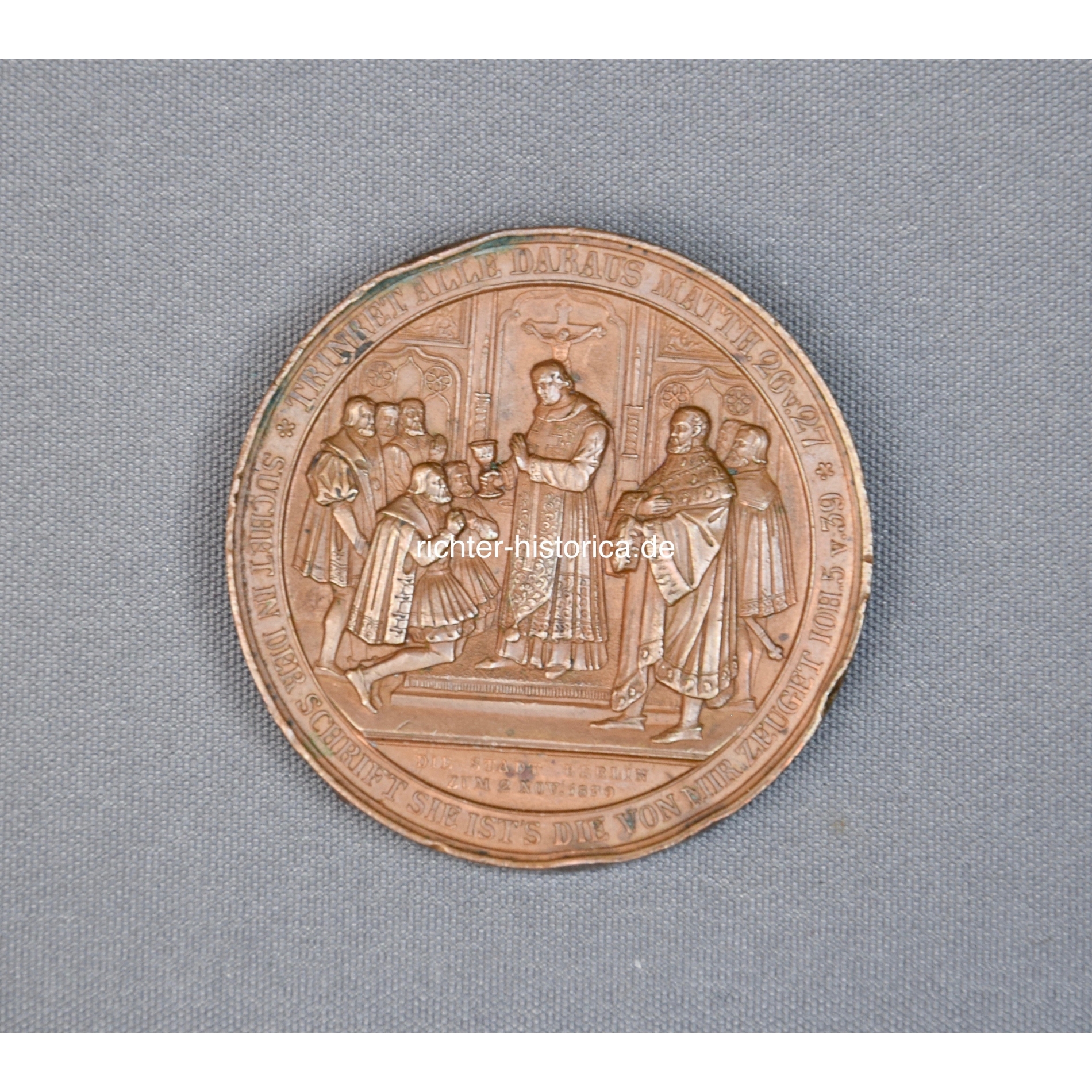 Massive Medaille Bronze Kurfürst Joachim II.König Friedrich Wilhelm III 1839
