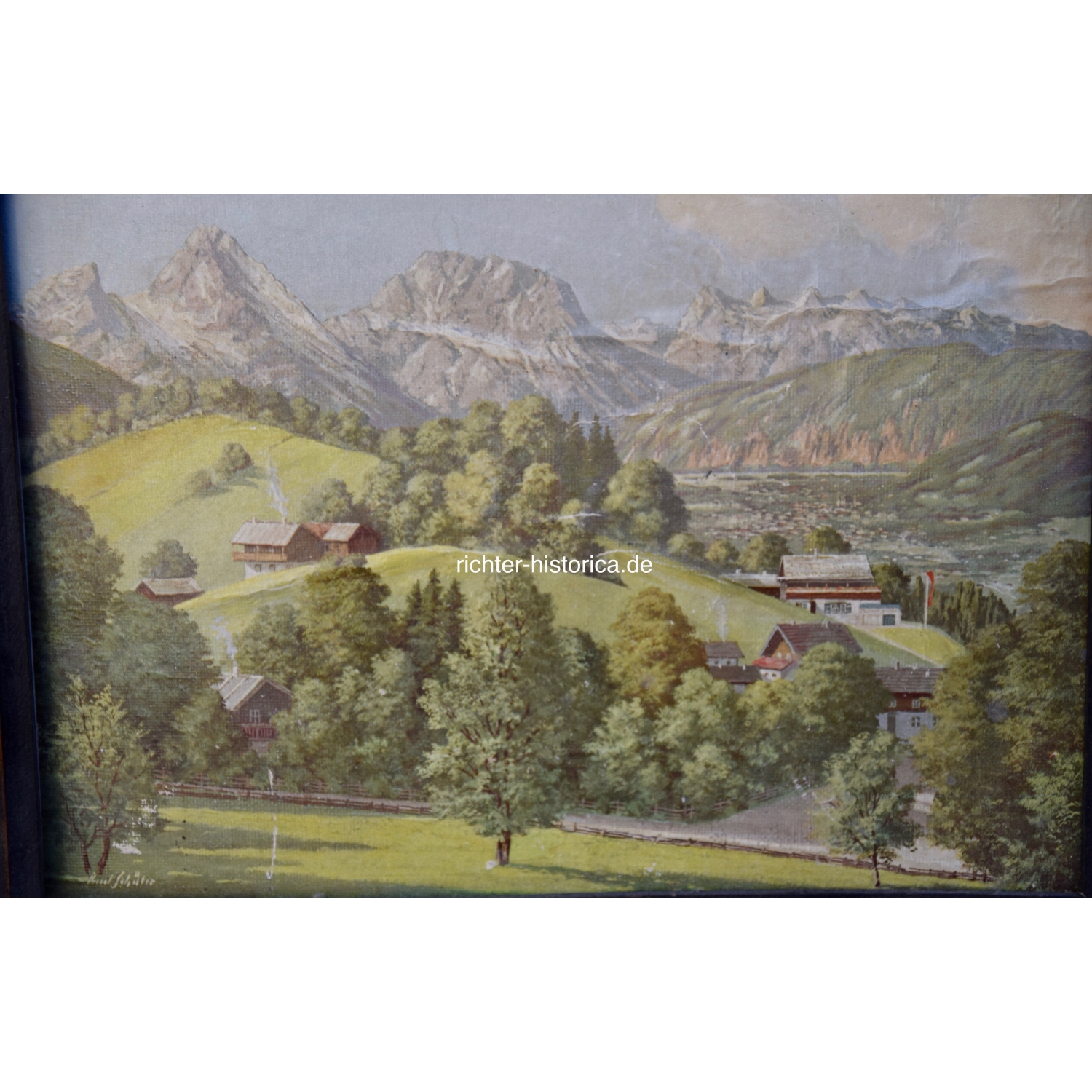 Obersalzberg Gemälde 2.Weltkrieg signiert