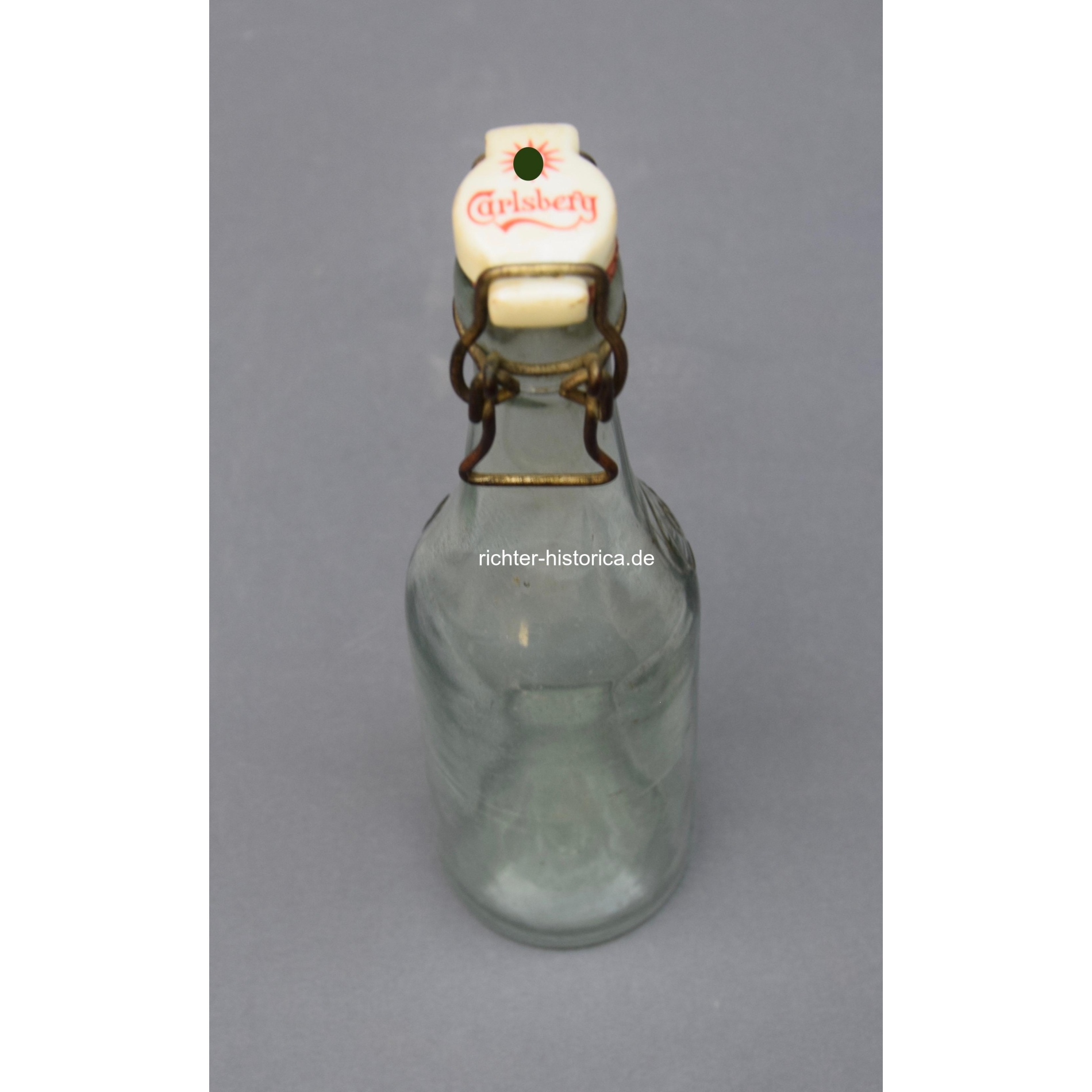 2.Weltkrieg Glasflasche "Carlsberg" mit HK Sonnenrad