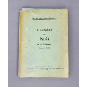 "Stadtplan von Paris" für den Generalstab des Heeres 1940, selten!