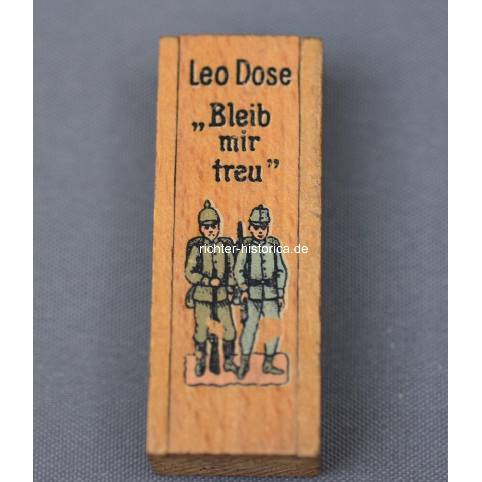 Patriotische Dose Leo Dose "Bleib mir treu" 1. Weltkrieg