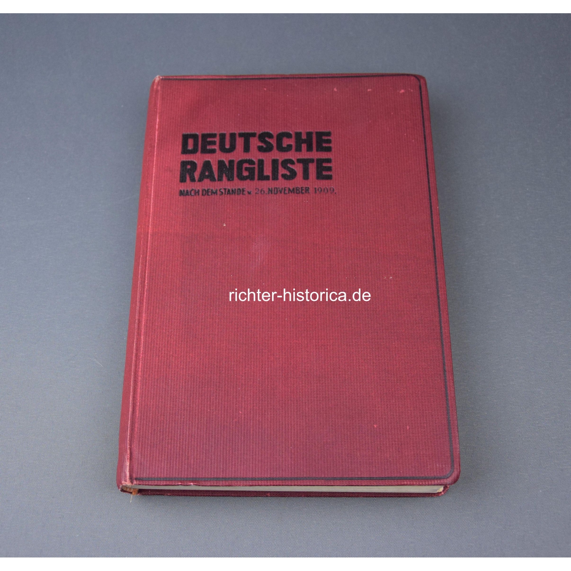 Deutsche Rangliste nach dem Stande 26.November 1909