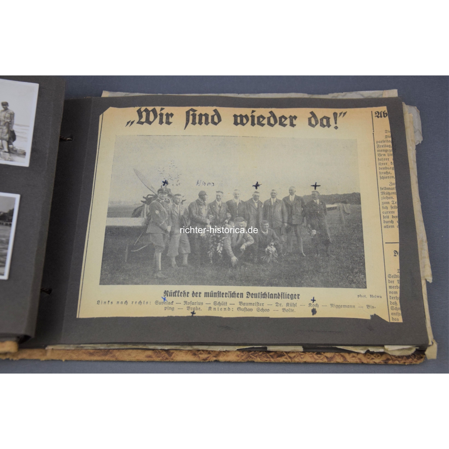 Interessantes Fotoalbum  Luftfahrtvereinigung Münster  "Wanderfalke" Deutschlandflug 1931