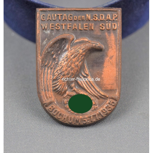 Abzeichen "Gautag der NSDAP Westfalen Süd" Bochum 1935