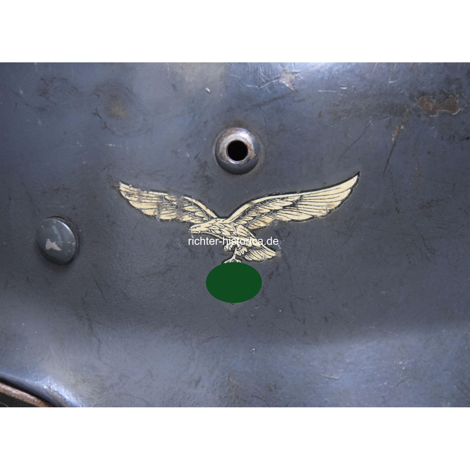 M35 Stahlhelm der Luftwaffe mit beiden Emblemen, Zustand 1