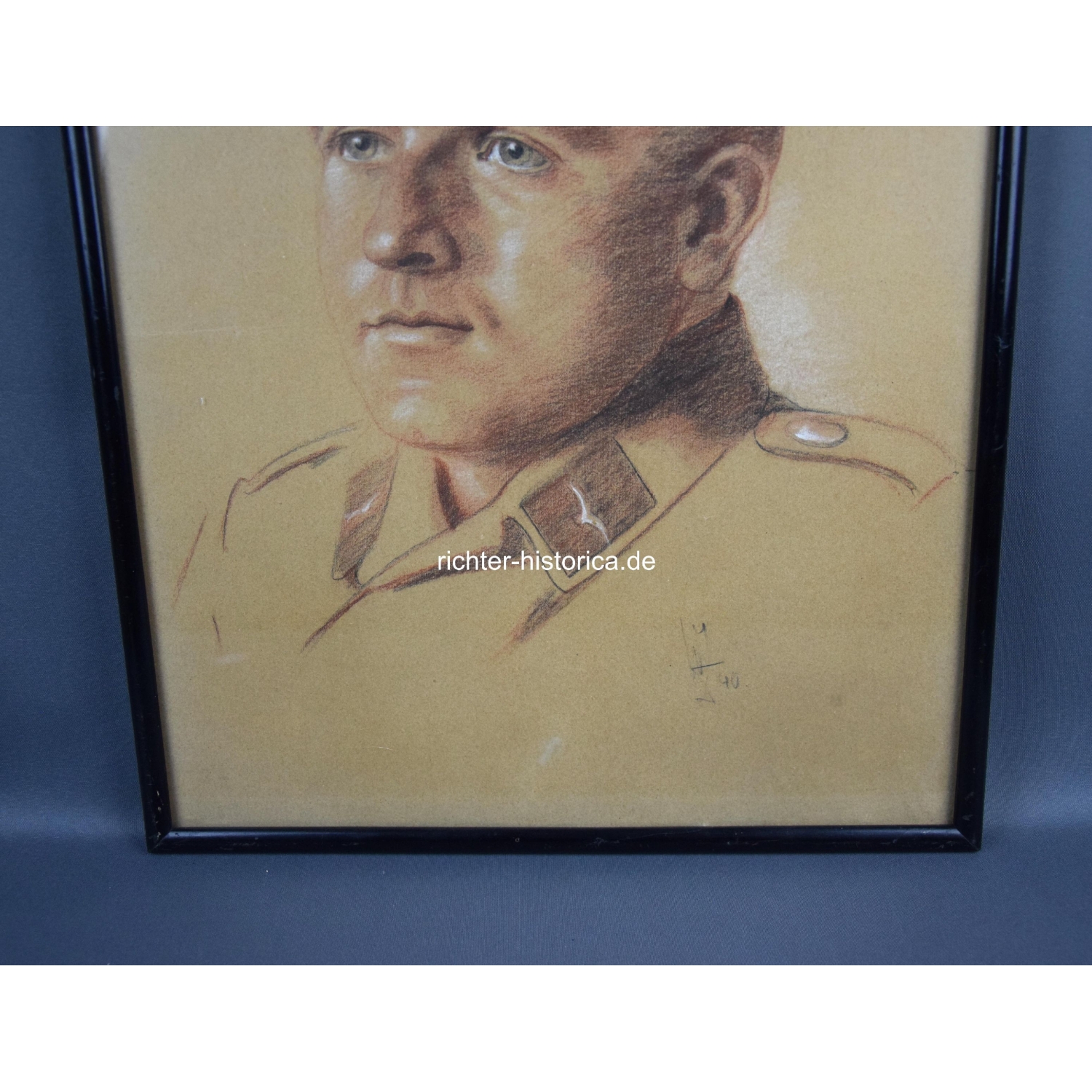 Luftwaffe Portrait Zeichnung eines Gefreiten in Afrika