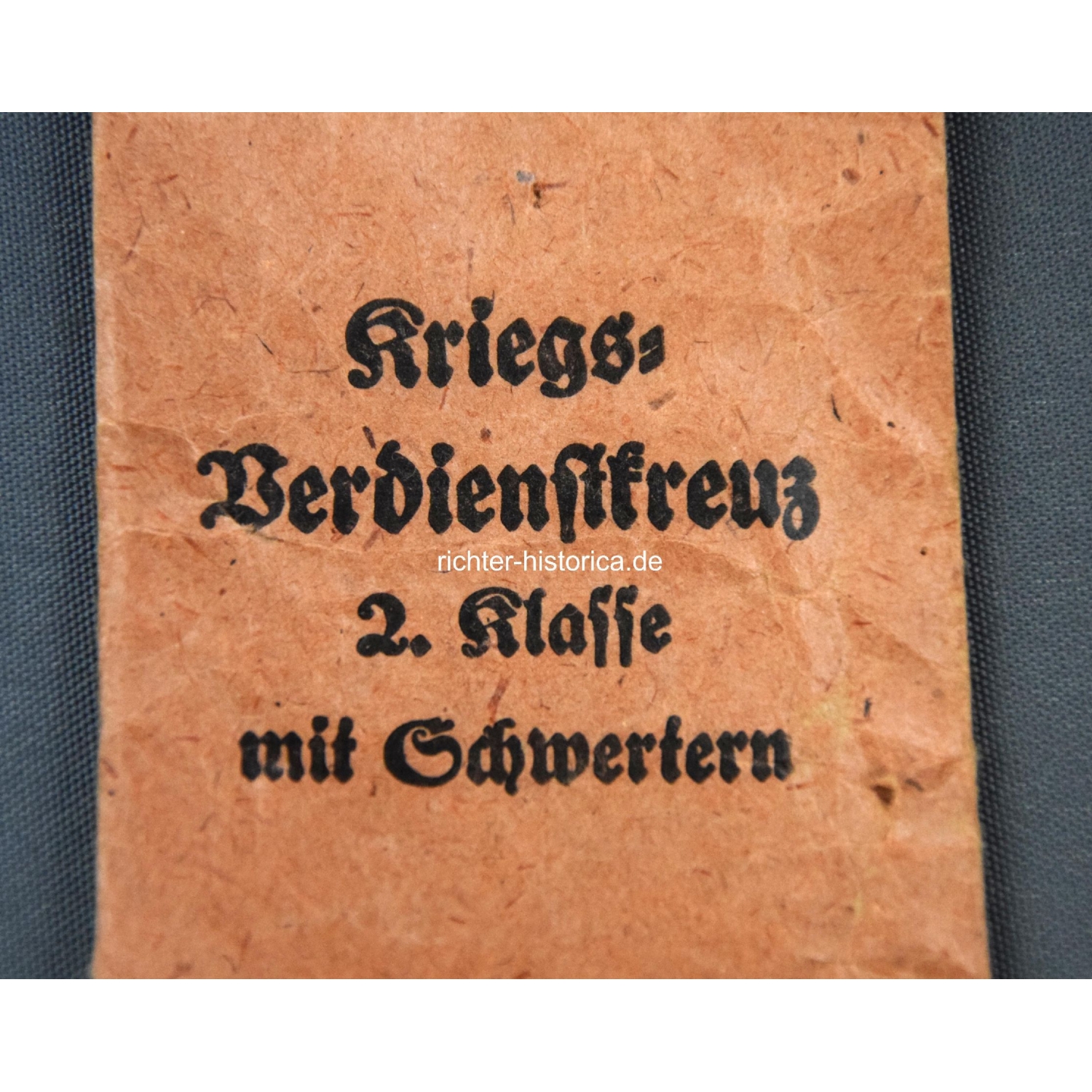 Kriegsverdienstkreuz 2.Klasse mit Schwertern in der Verleihungstüte