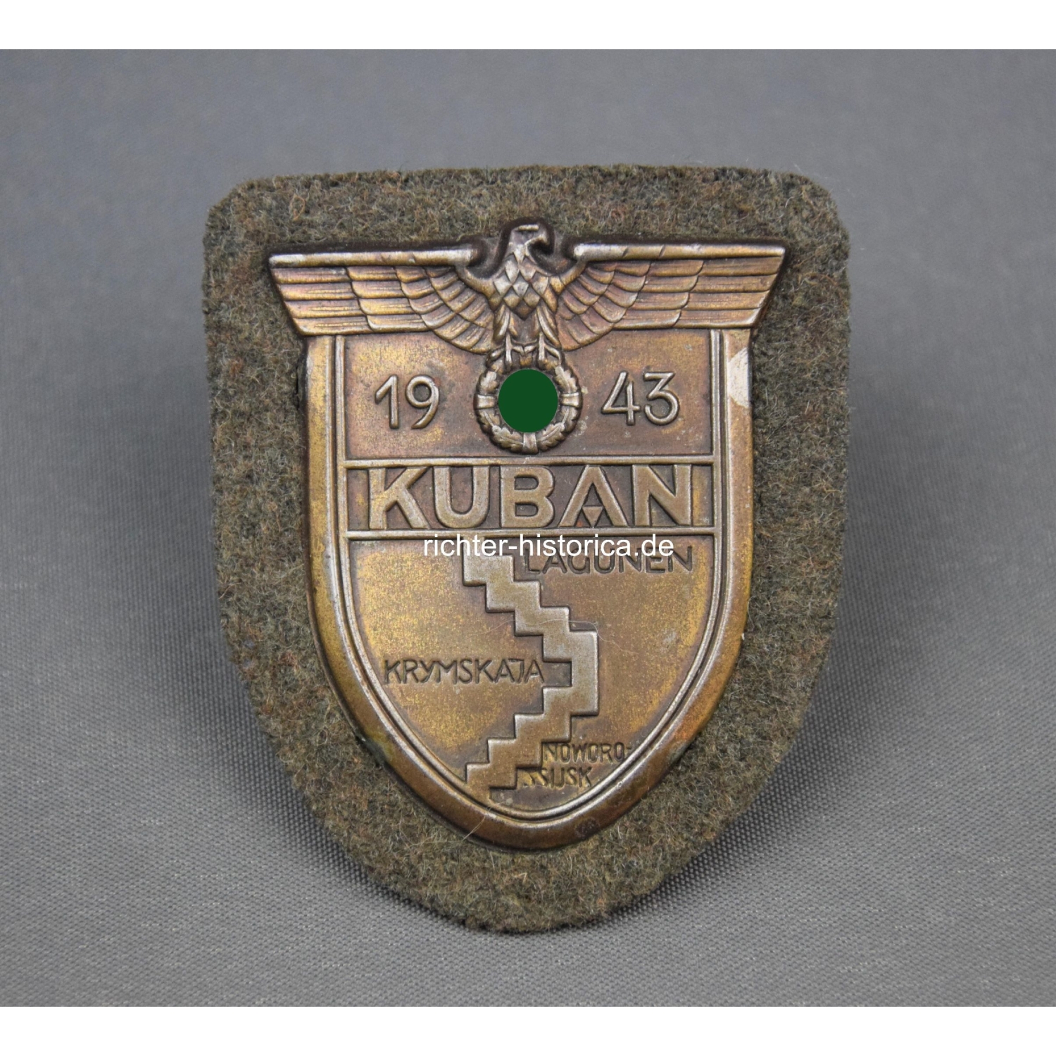 Kuban Ärmelschild 1943 mit Papierabdeckung, TOP Zustand