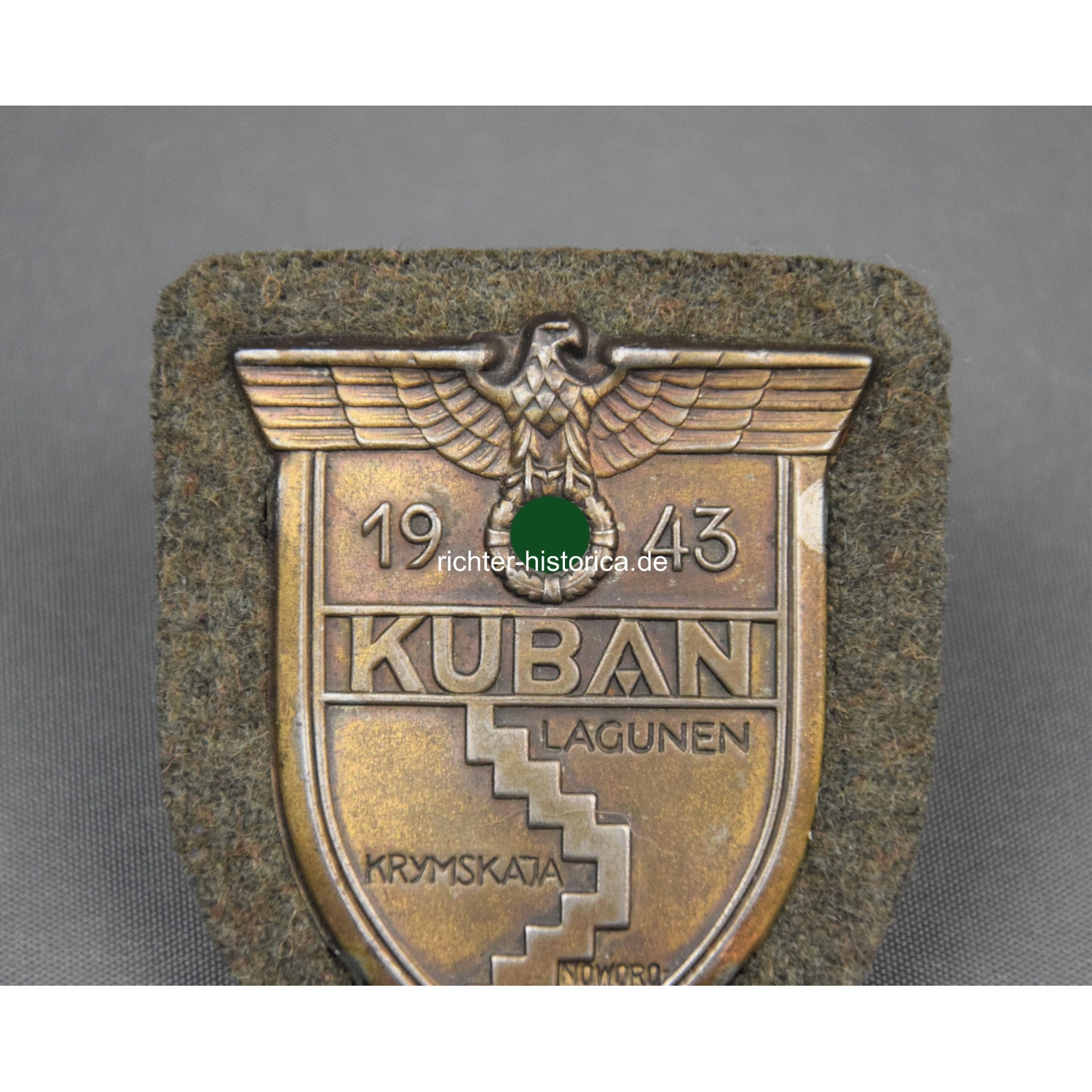 Kuban Ärmelschild 1943 mit Papierabdeckung, TOP Zustand