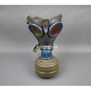 Wehrmacht Gasmaske GM38 mit Filter FE41 fec blau