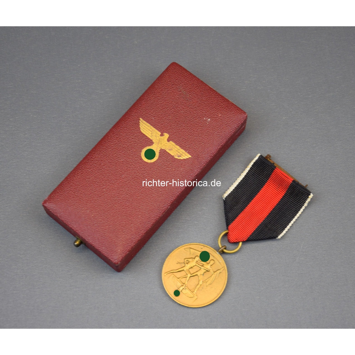 Anschlussmedaille Sudetenland 1.Oktober 1938 im Etui - Deschler & Sohn, München