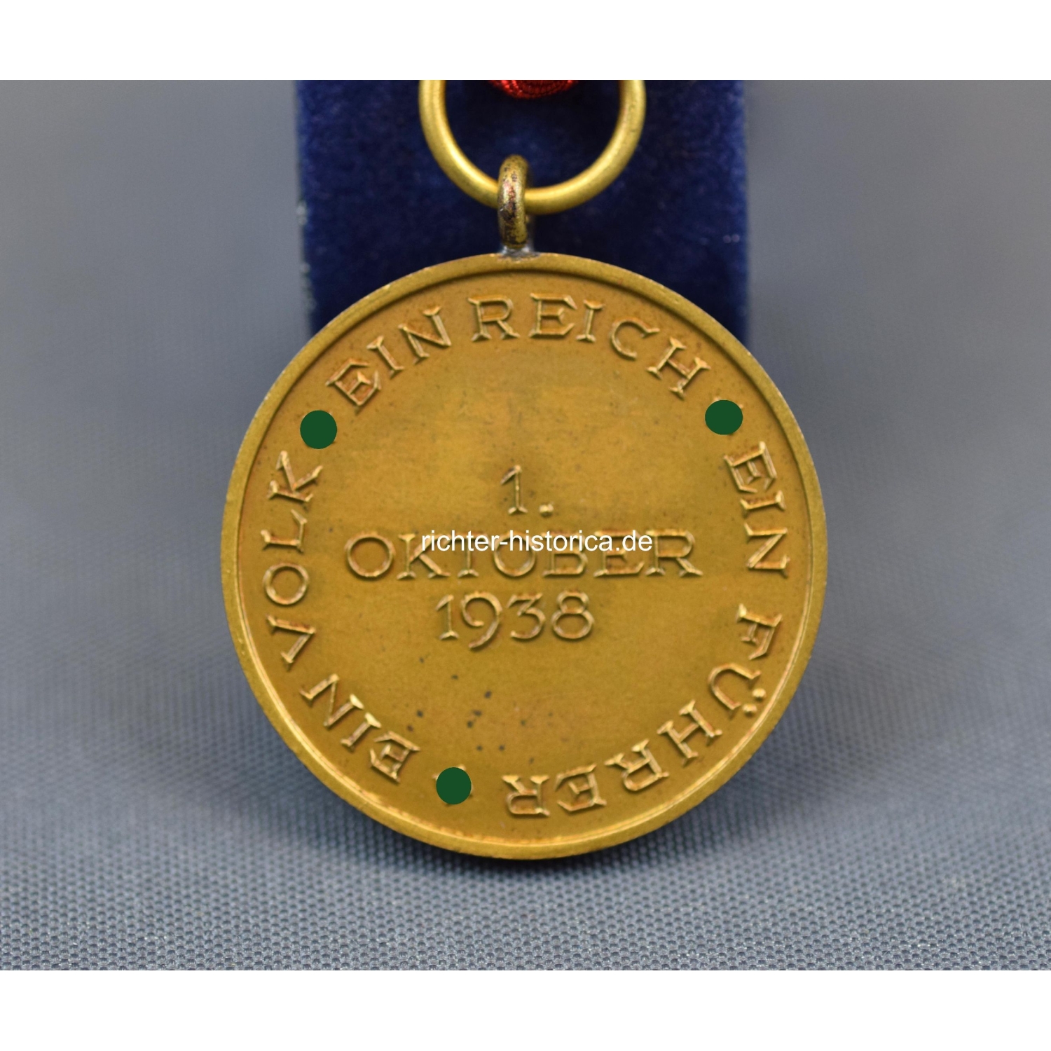 Anschlussmedaille Sudetenland 1.Oktober 1938 im Etui - Deschler & Sohn, München