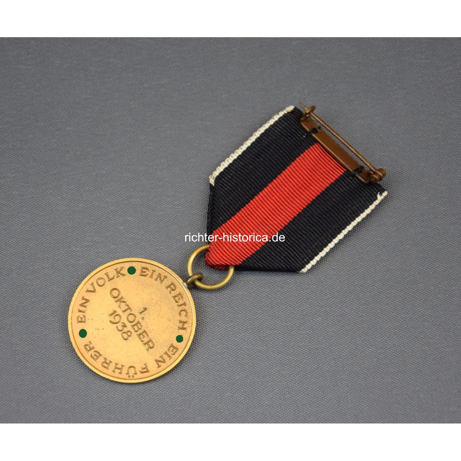 Anschlussmedaille Sudetenland 1.Oktober 1938 im Etui - Deschler & Sohn, München