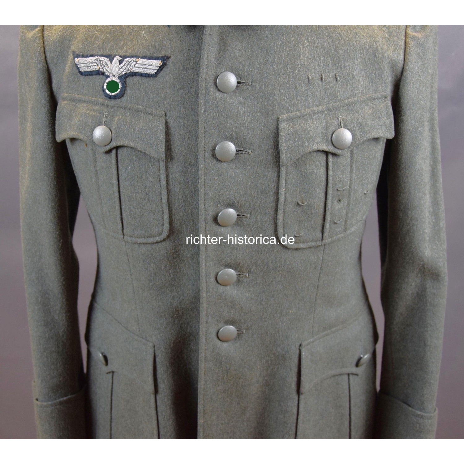 Wehrmacht Feldbluse für einen Oberleutnant im Panzer Regiment