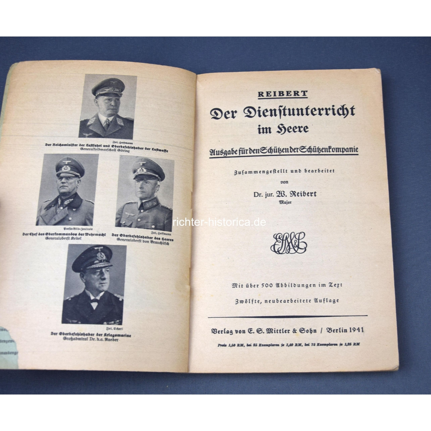 3.Reich Konvolut Taschenbücher für den Dienstgebrauch der Wehrmacht