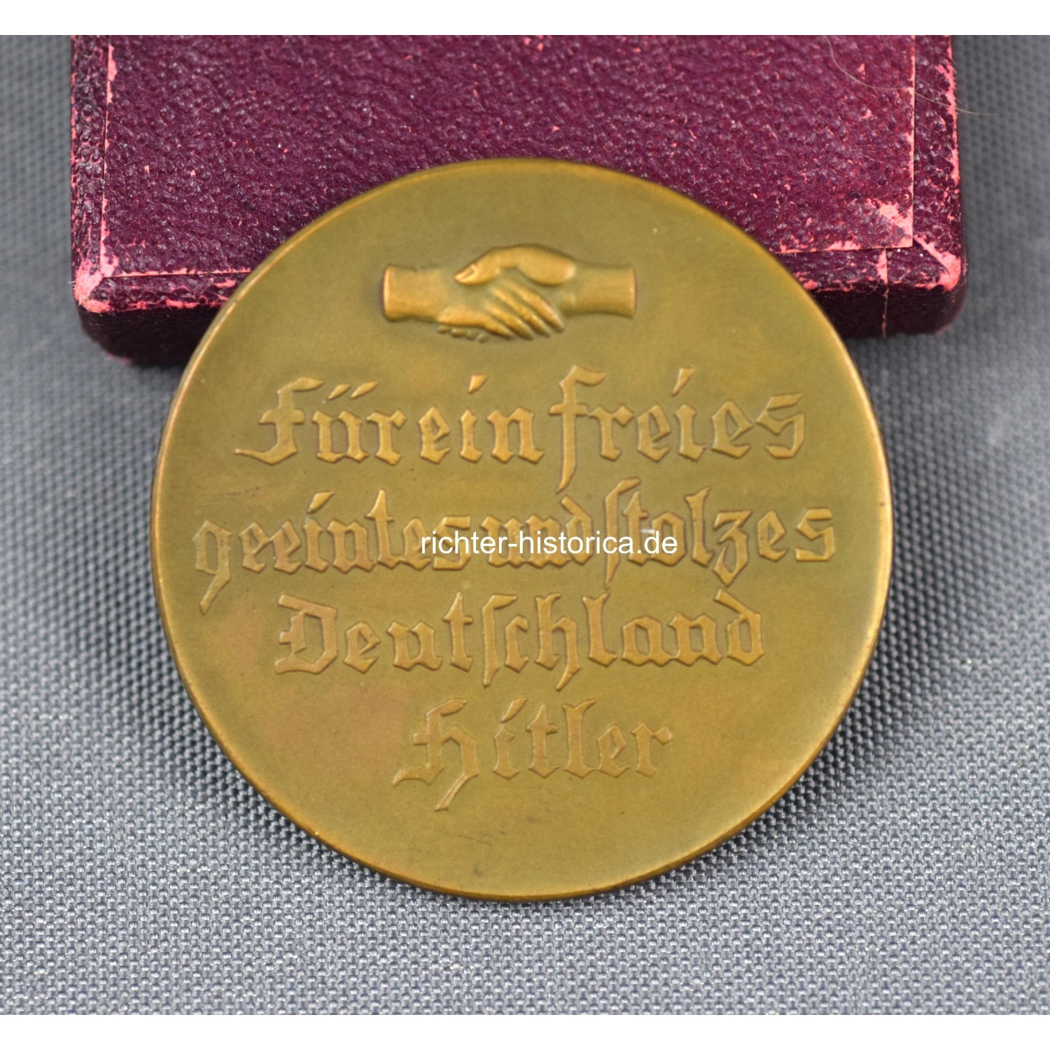 Medaille "Hitler-Hindenburg" 1933 im Pappetui