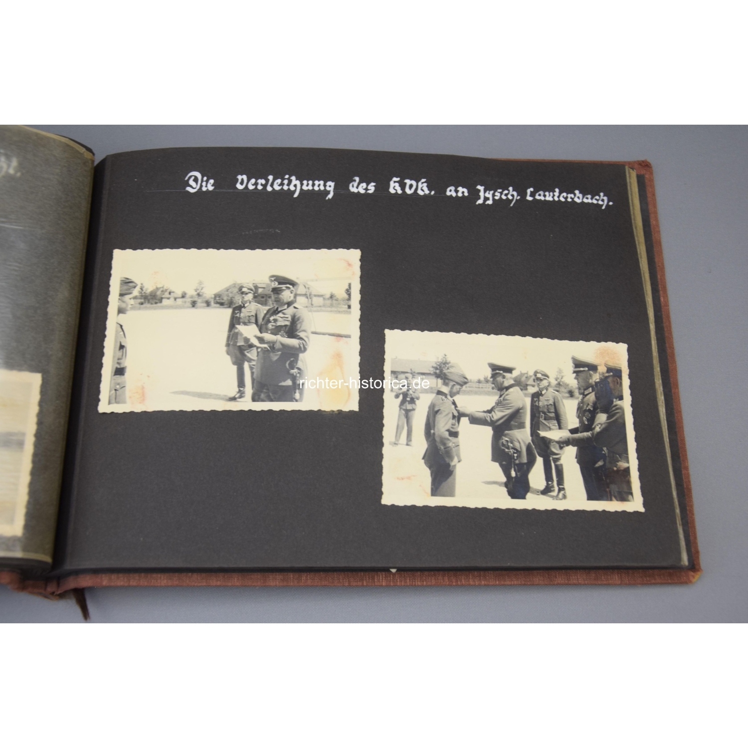 2.Weltkrieg Fotoalbum "Unteroffiziersvorschule" Ravensburg Eichenlaubträger Generalmajor Wolf