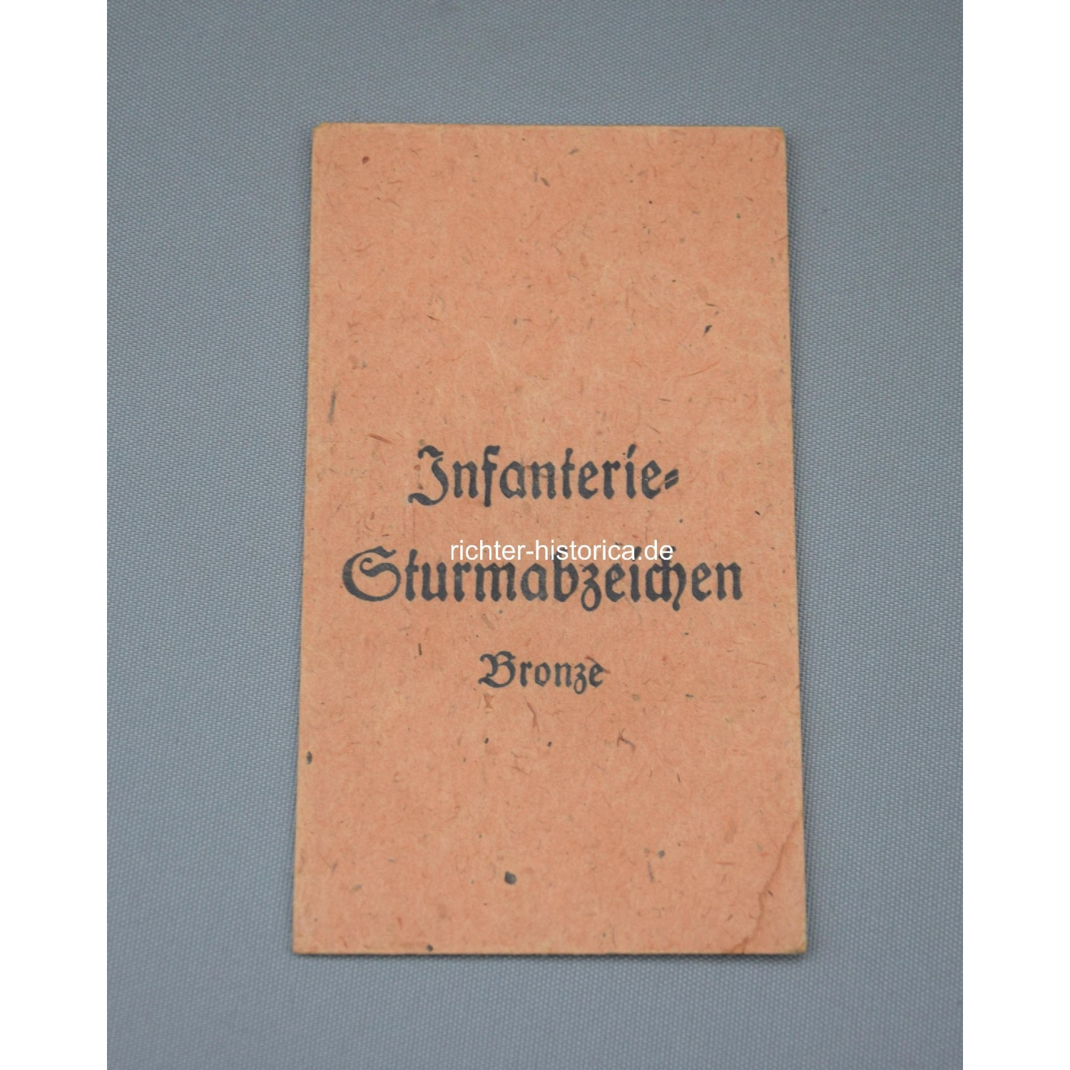 Infanterie Sturmabzeichen JFS in Bronze mit Verleihungstüte, Mint Condition!