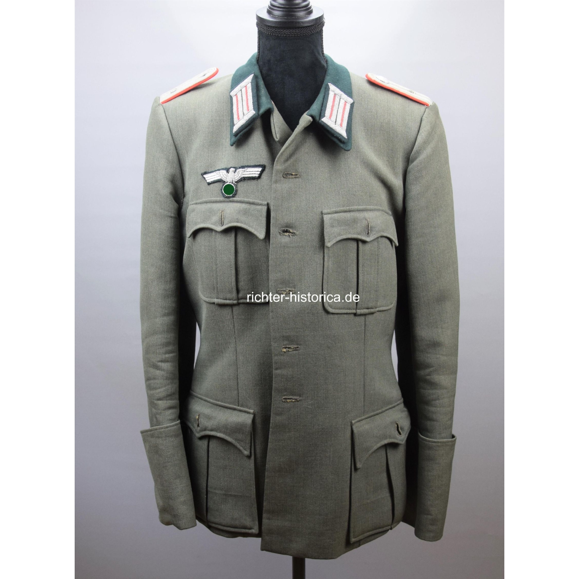 Artillerie Feldbluse für einen Leutnant im Artillerie Rgt. Nr.9