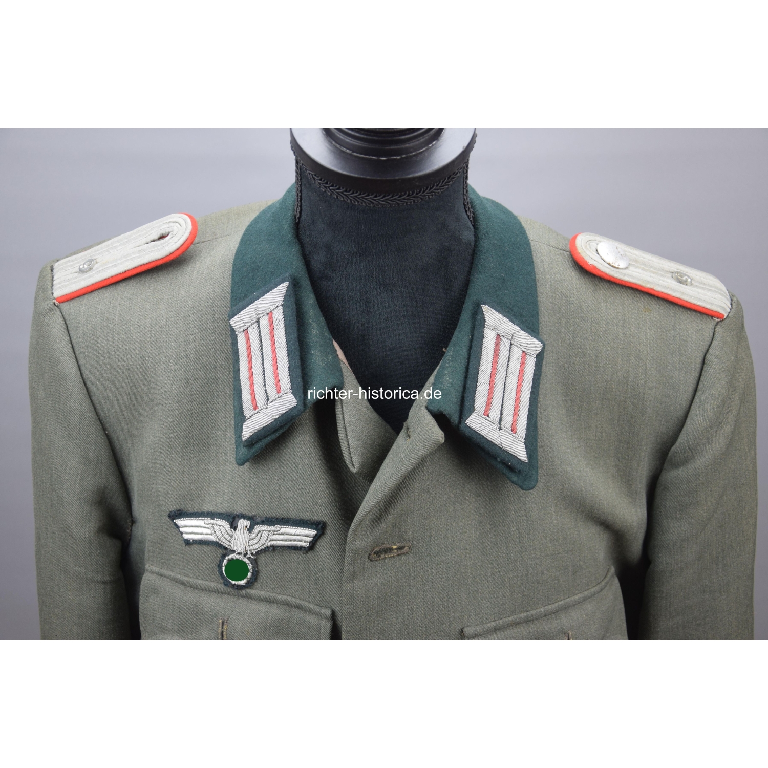 Artillerie Feldbluse für einen Leutnant im Artillerie Rgt. Nr.9