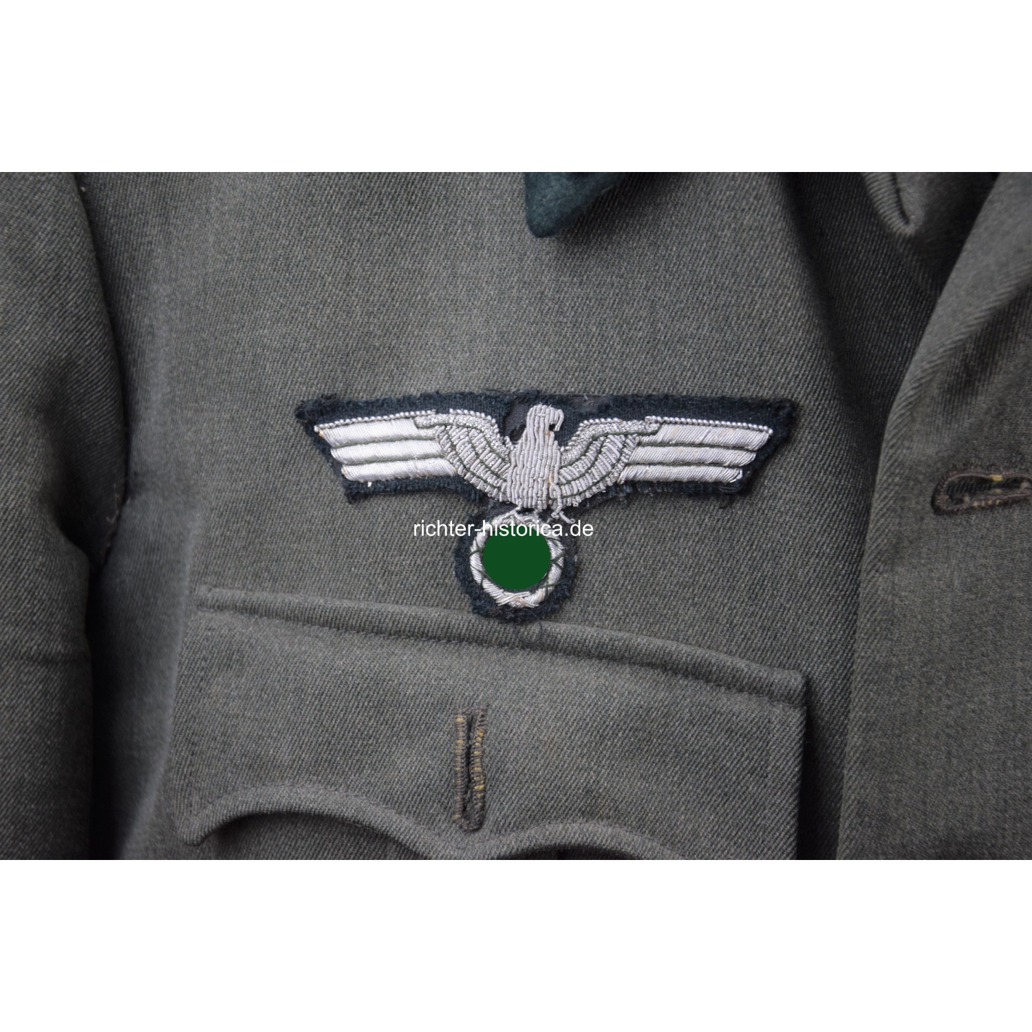 Artillerie Feldbluse für einen Leutnant im Artillerie Rgt. Nr.9