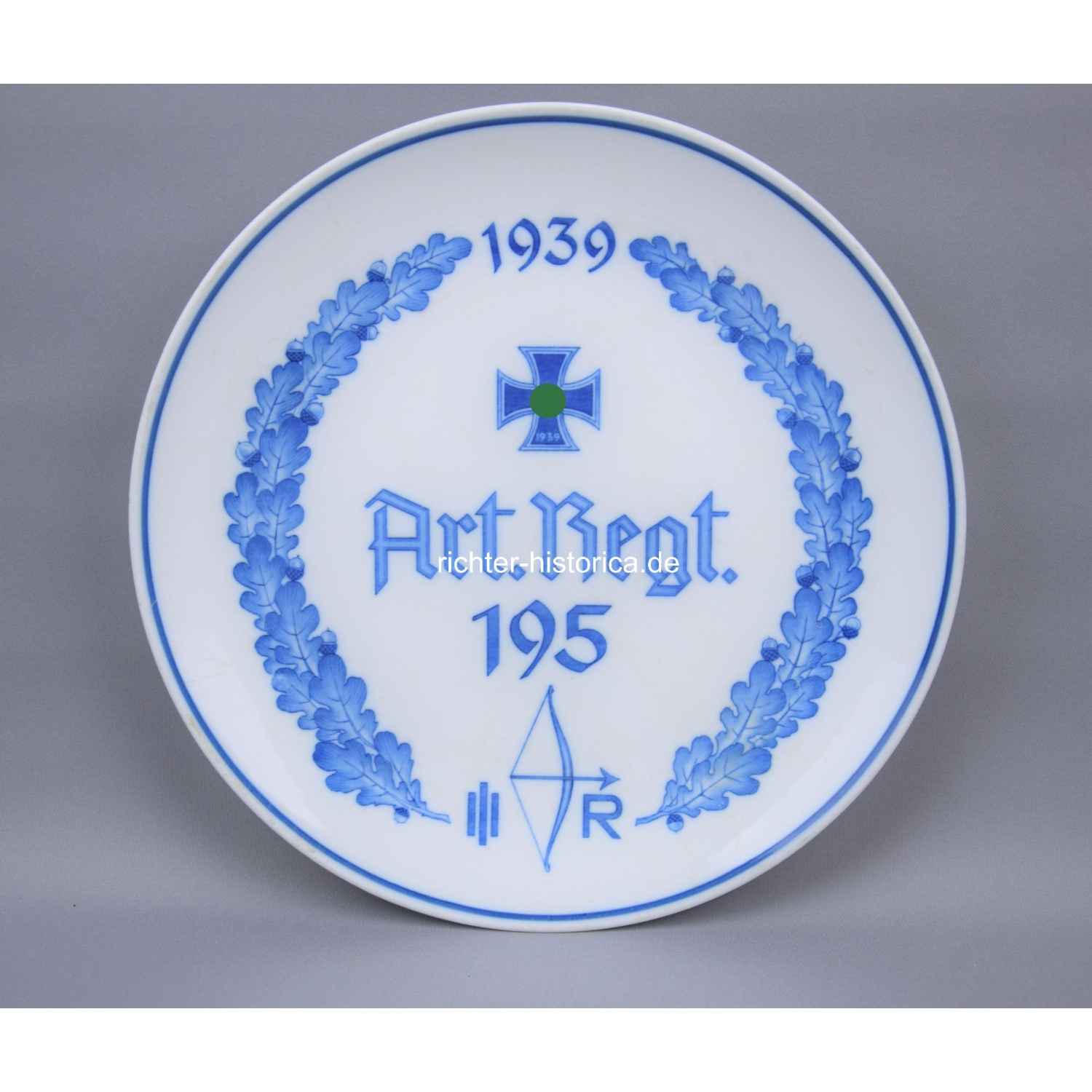 Meissen Erinnerungsteller "Art. Regt. 195" 1939