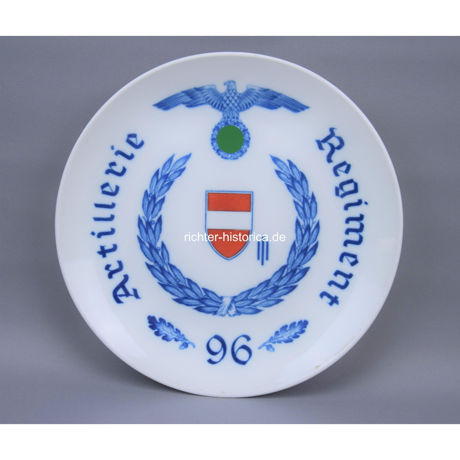 Meissen Regimentsteller "Artillerie Regiment Nr.96" 