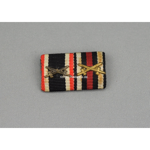 2er Bandspange Kriegsverdienstkreuz 2.Klasse 1939 und Ehrenkreuz für Frontkämpfer 