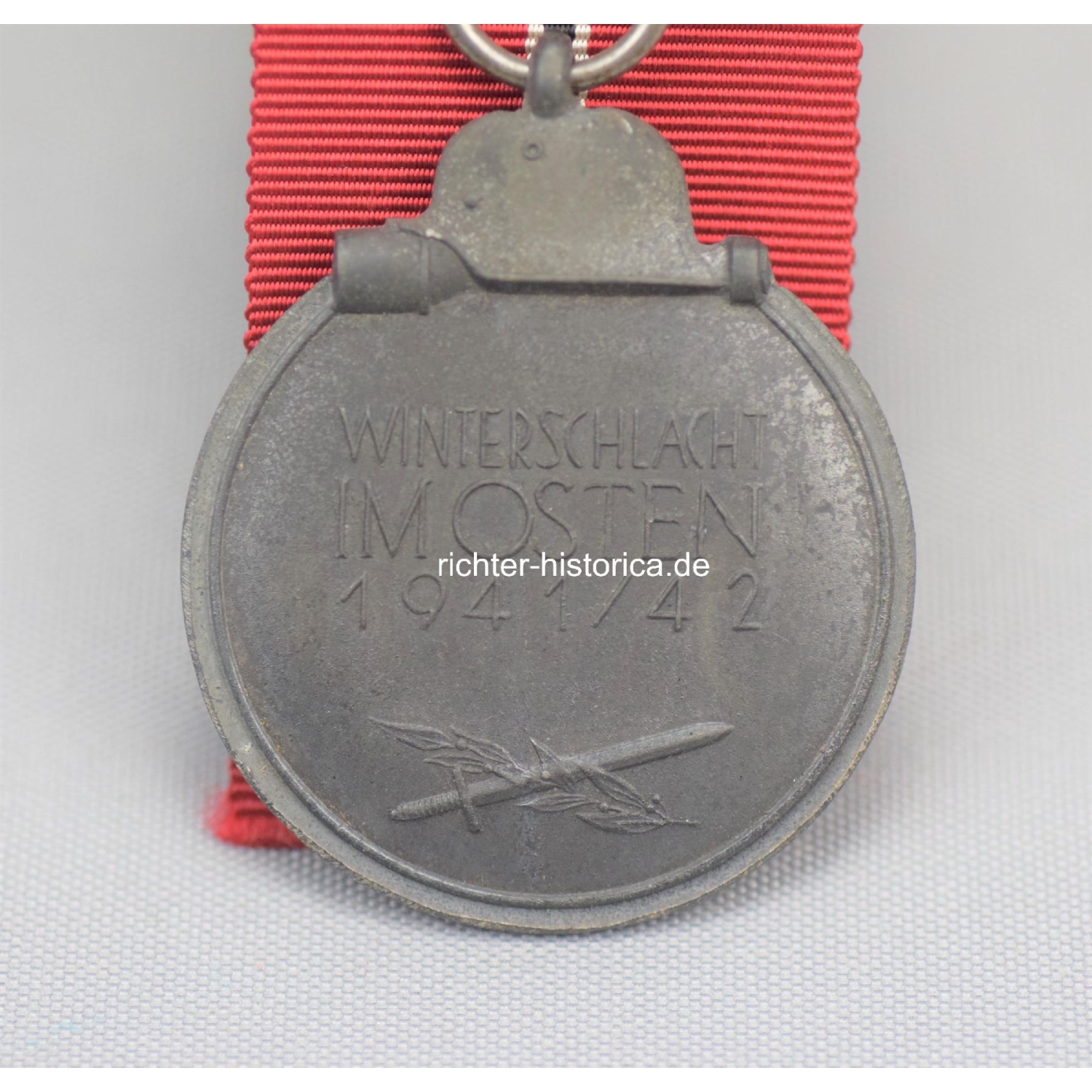 Winterschlacht im Osten, Ostmedaille 1941/42 in der Verleihungstüte, Deschler & Sohn