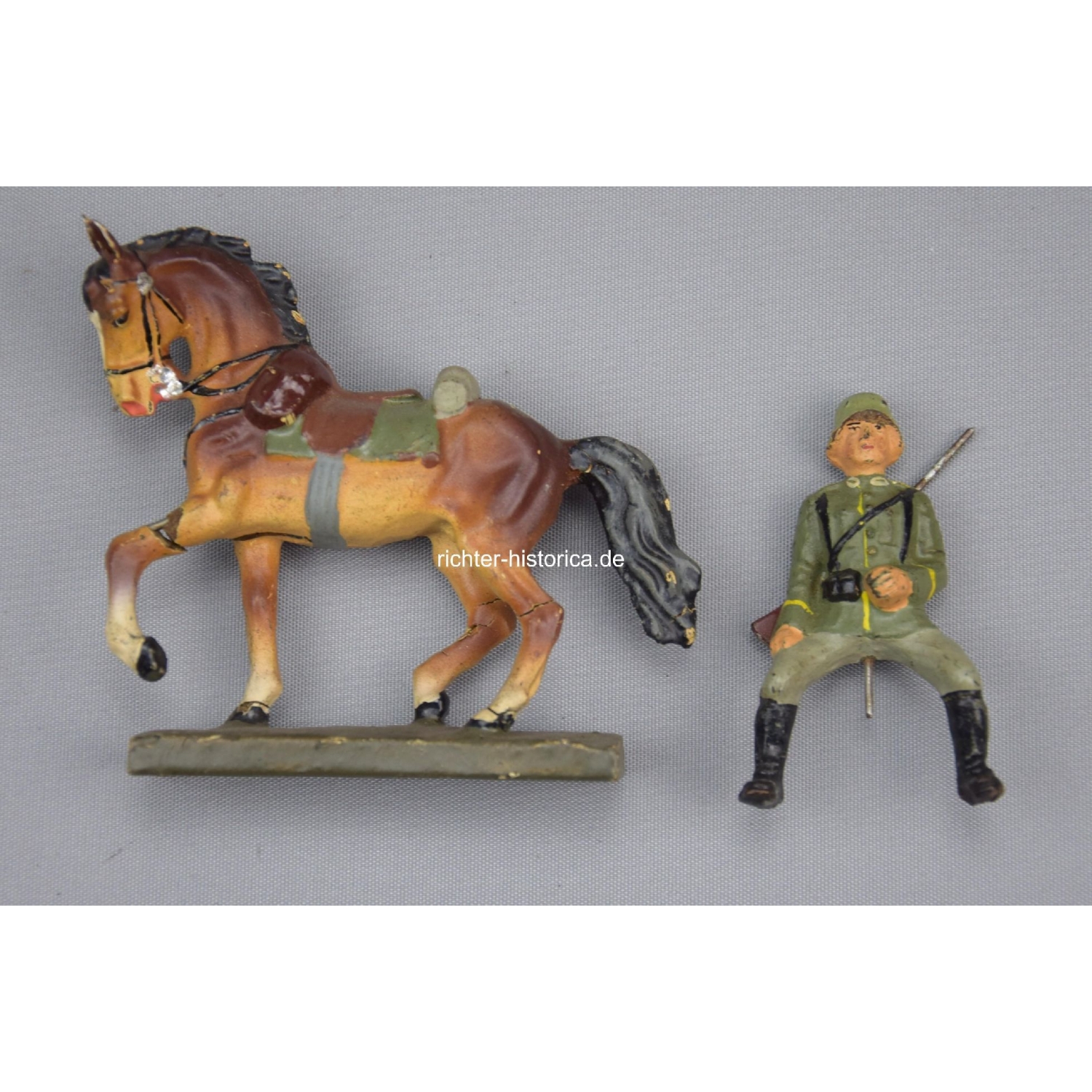 Lineol Kavallerie Reiter mit Karabiner auf Pferd