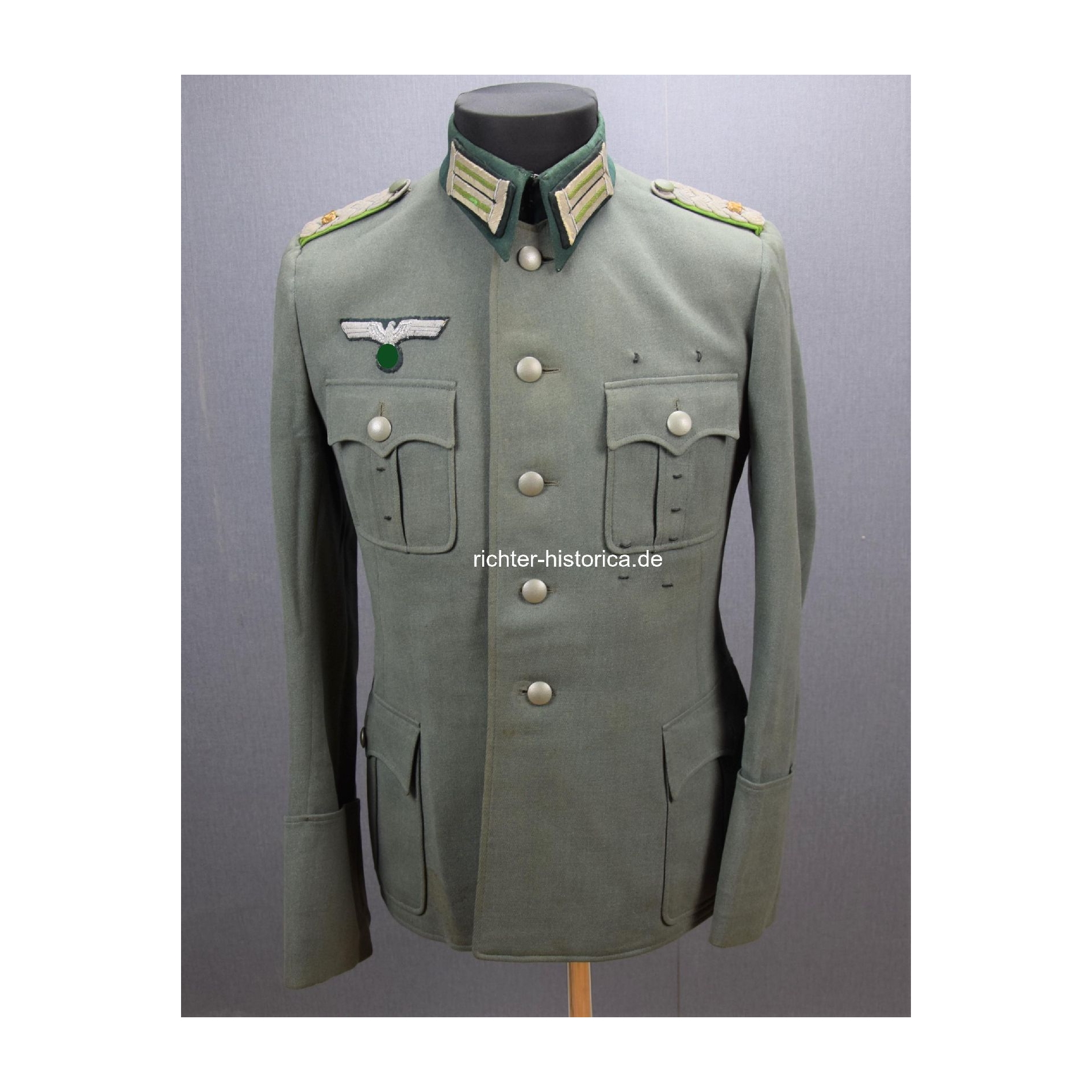 Wehrmacht Feldbluse für einen Major im Panzer Grenadier Regiment Nr.12