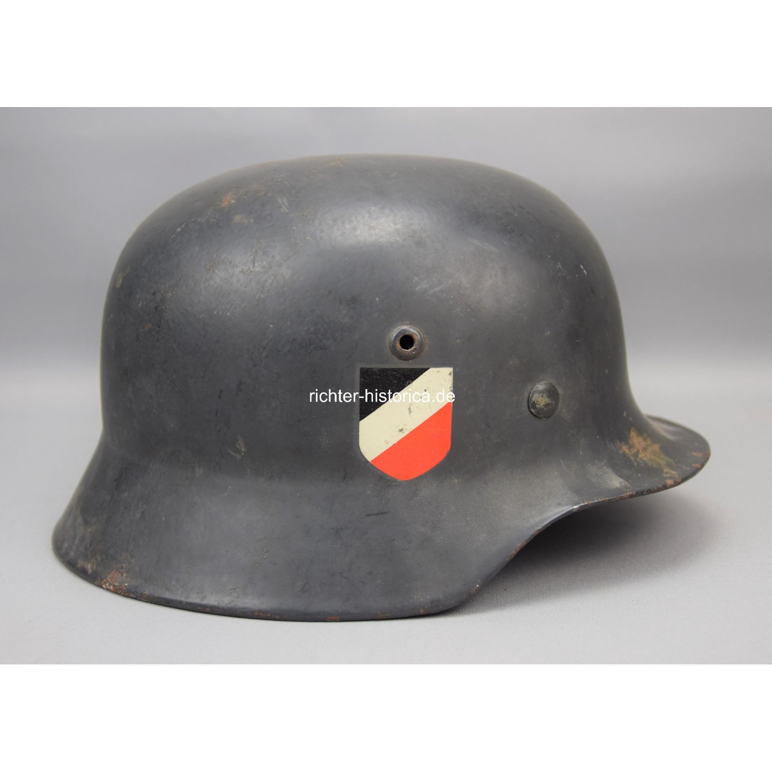 M35 Stahlhelm der Luftwaffe Doppelemblemer "Franz Brehme, Walsrode 1936 L.B.A. Flieger Kommandantur"