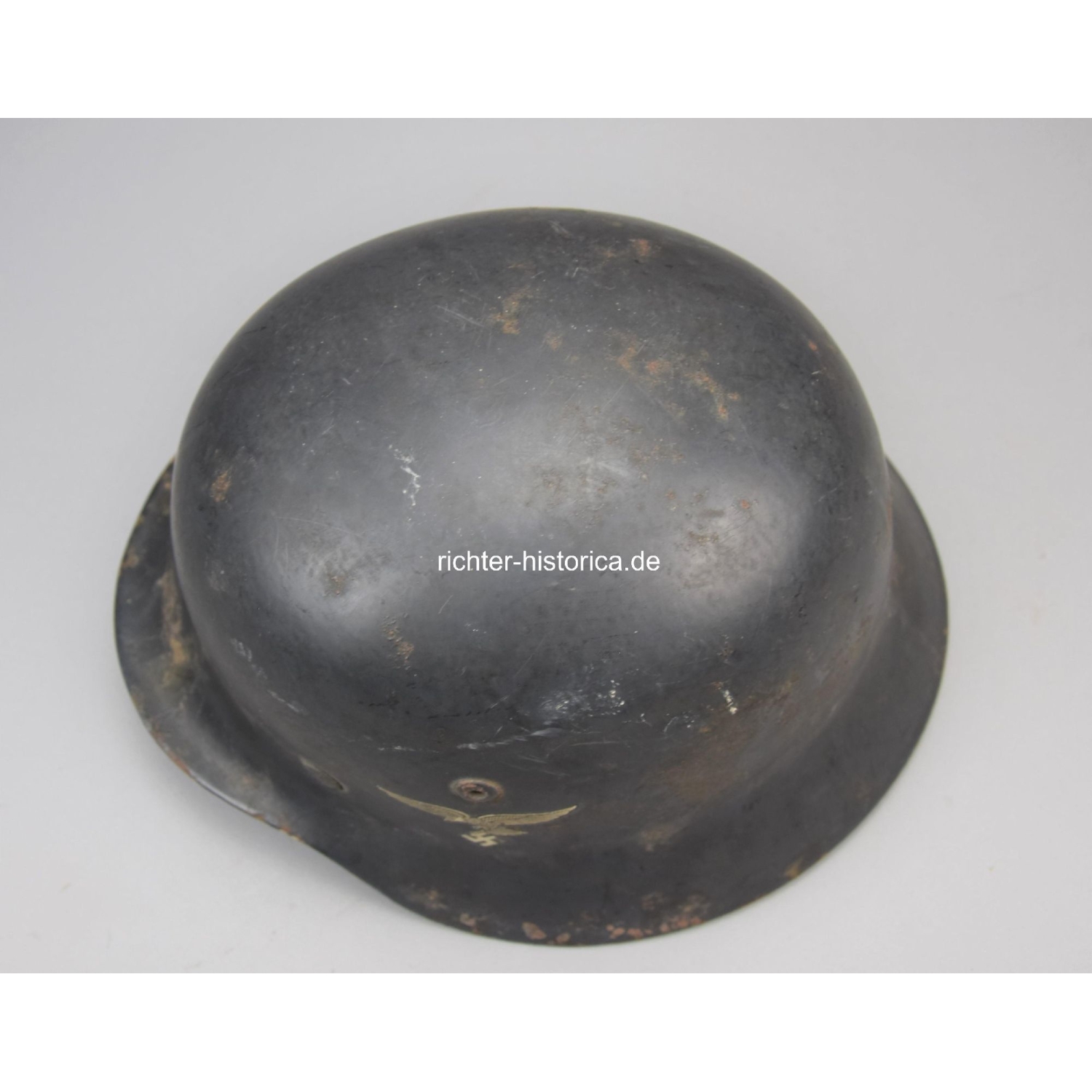 M35 Stahlhelm der Luftwaffe Doppelemblemer "Franz Brehme, Walsrode 1936 L.B.A. Flieger Kommandantur"