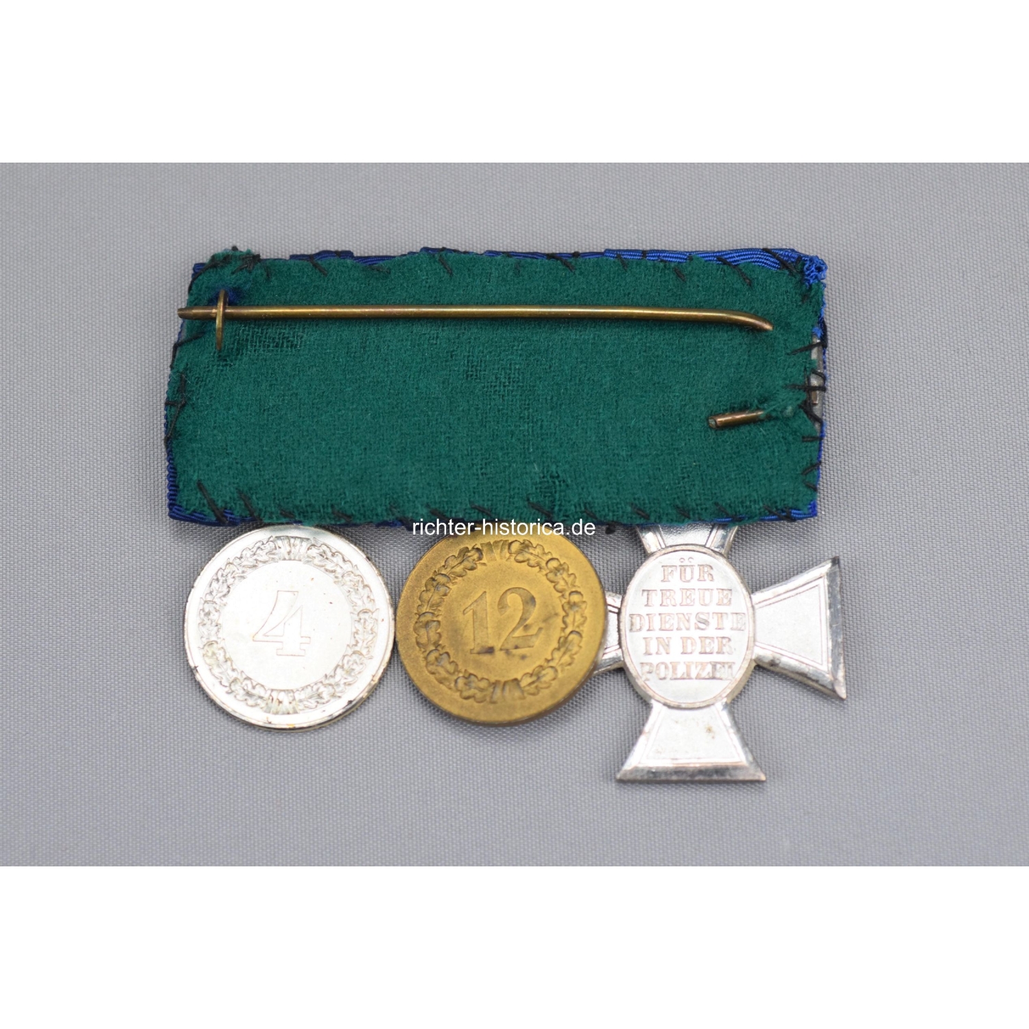 3er Ordensspange der Wehrmacht Polizei Dienstauszeichnungen Silber-Gold