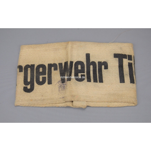 1.Weltkrieg Armbinde "Bürgerwehr Tilsit" 