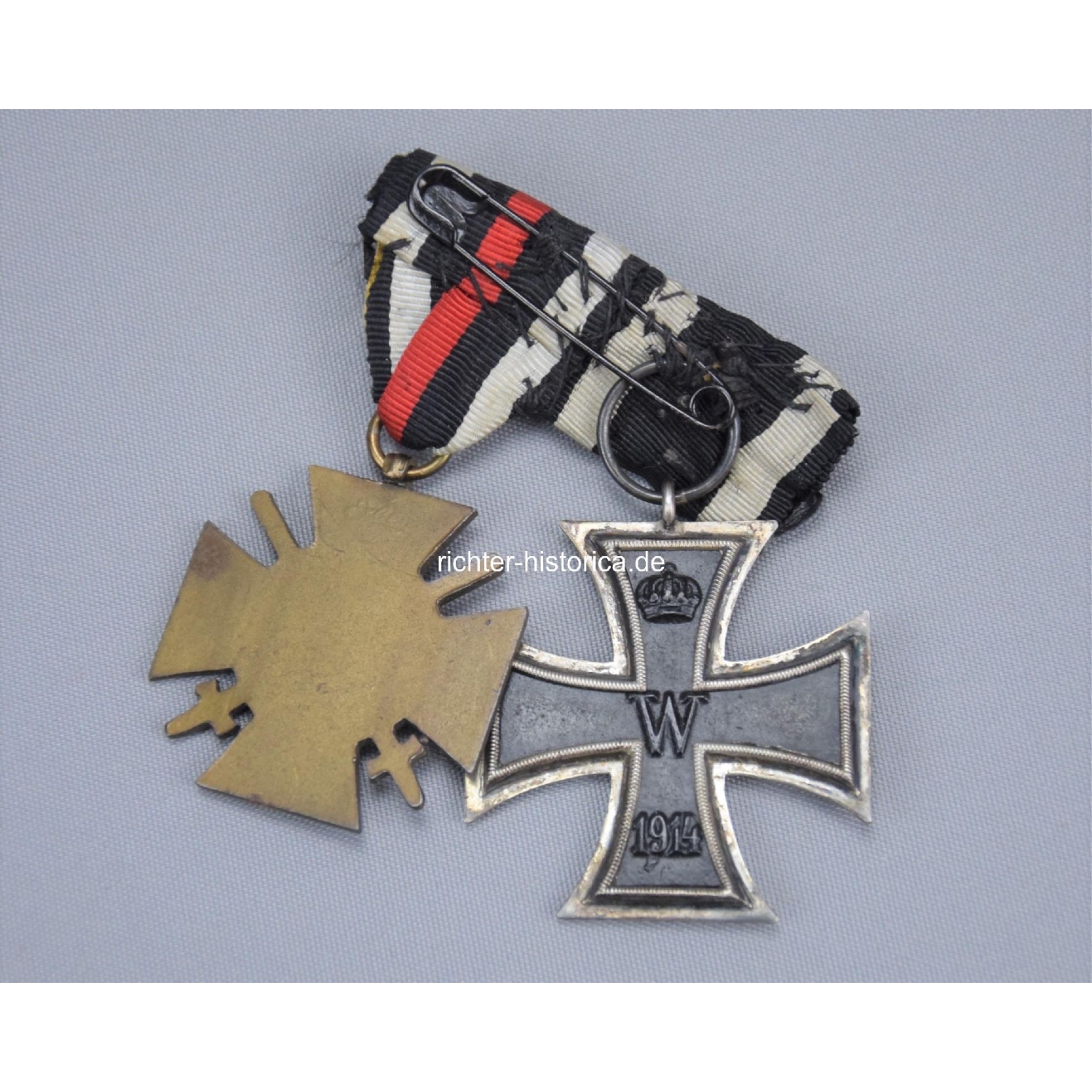 2er Ordensspange Eiserne Kreuz 2.Klasse 1914 und Ehrenkreuz für Frontkämpfer